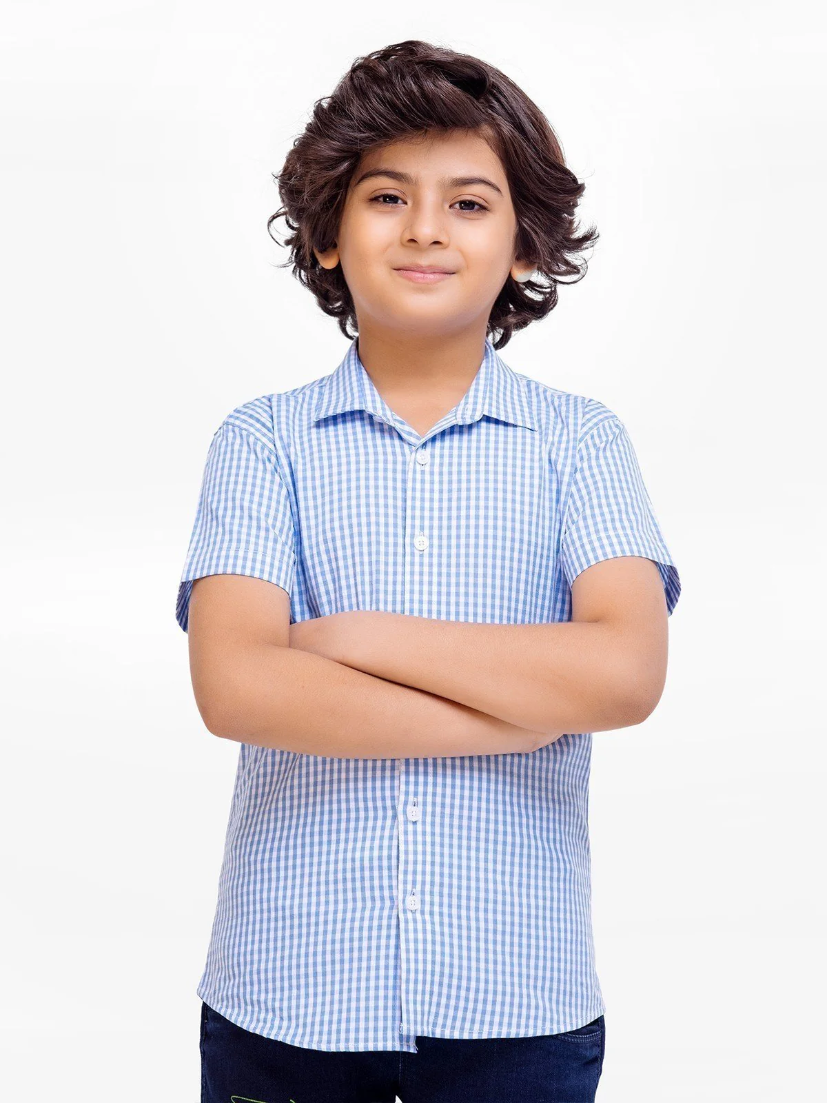 Boy's Blue & White Shirt - EBTS23-27478 - Image 3