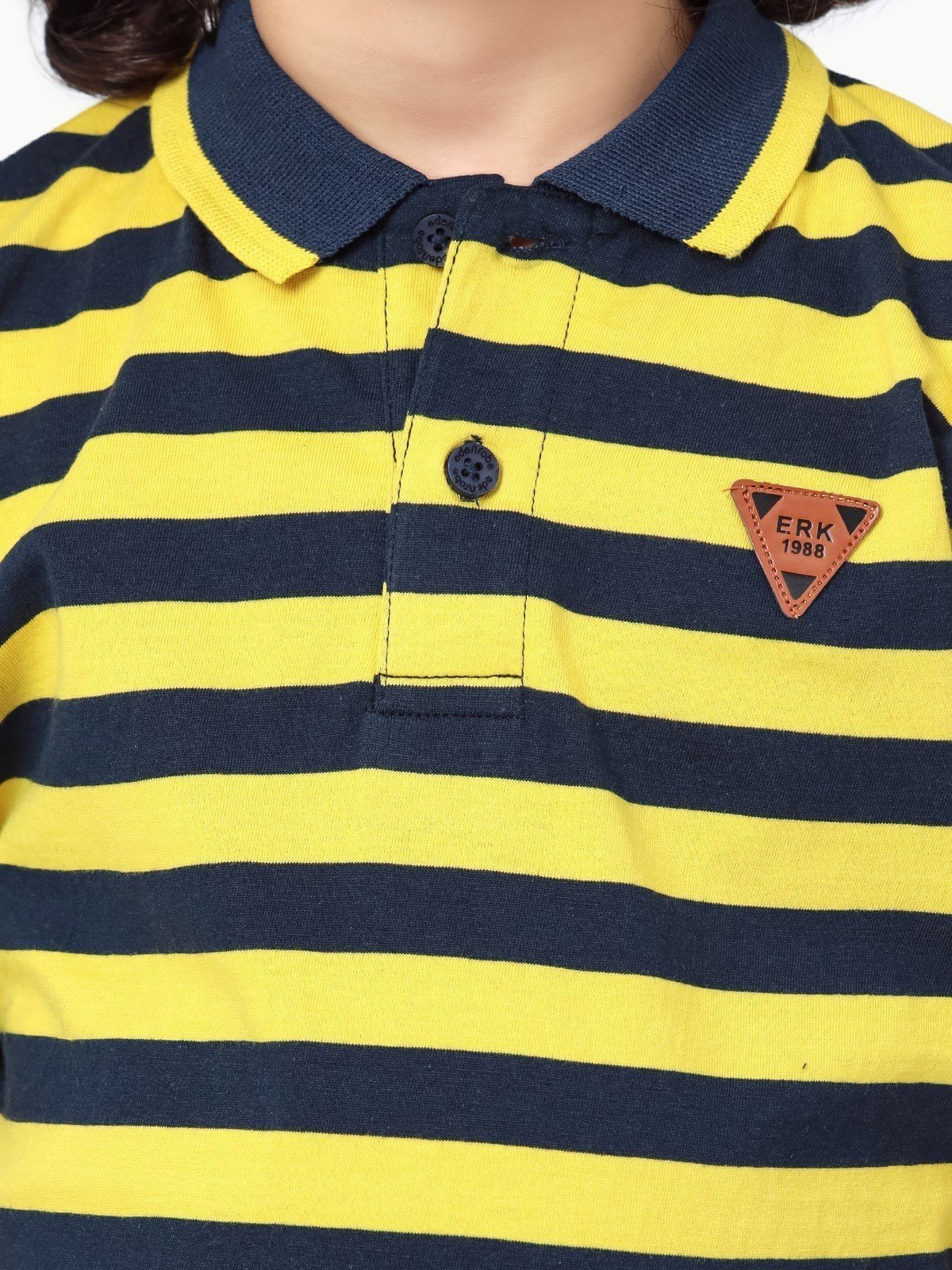 Boy's Blue & Yellow Polo Shirt - EBTPS23-033 - Image 3
