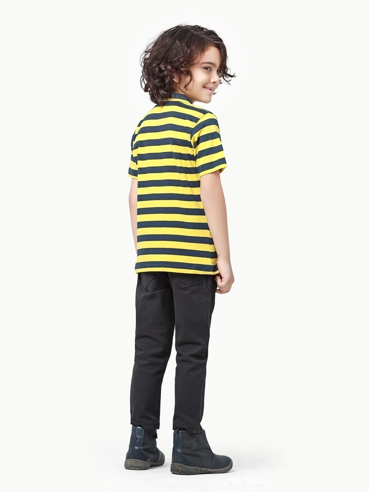 Boy's Blue & Yellow Polo Shirt - EBTPS23-033 - Image 4