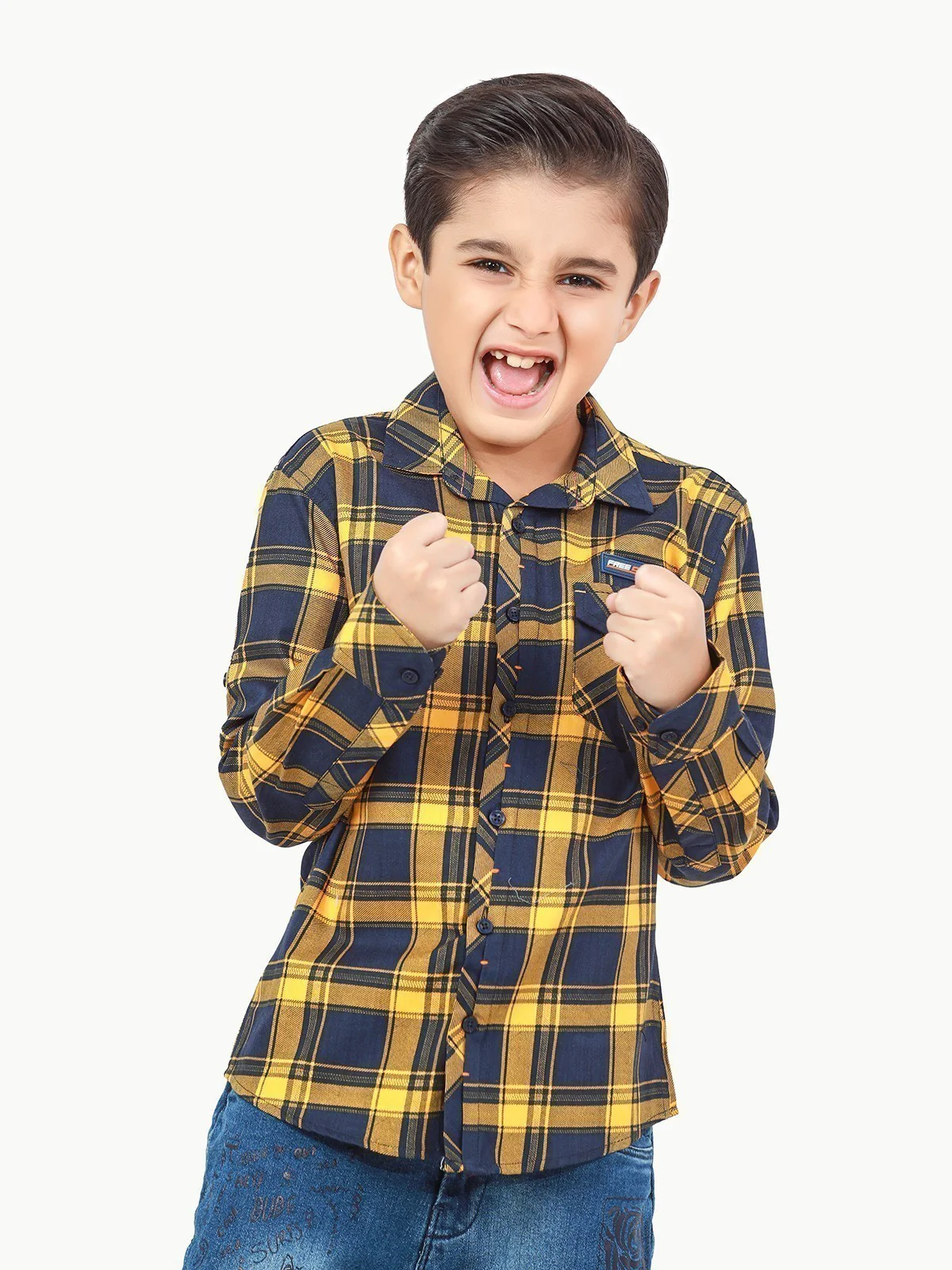 Boy's Blue & Yellow Shirt - EBTS22-27423 - Image 2