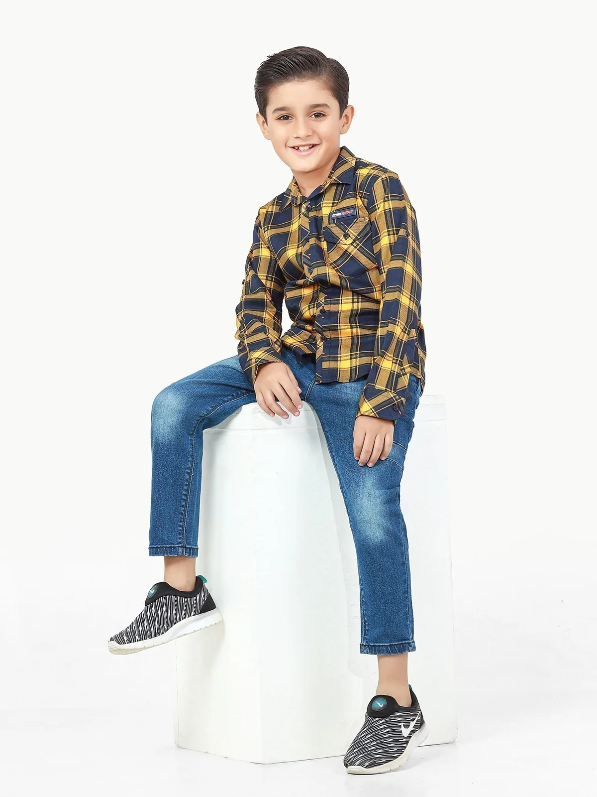 Boy's Blue & Yellow Shirt - EBTS22-27423 - Image 3