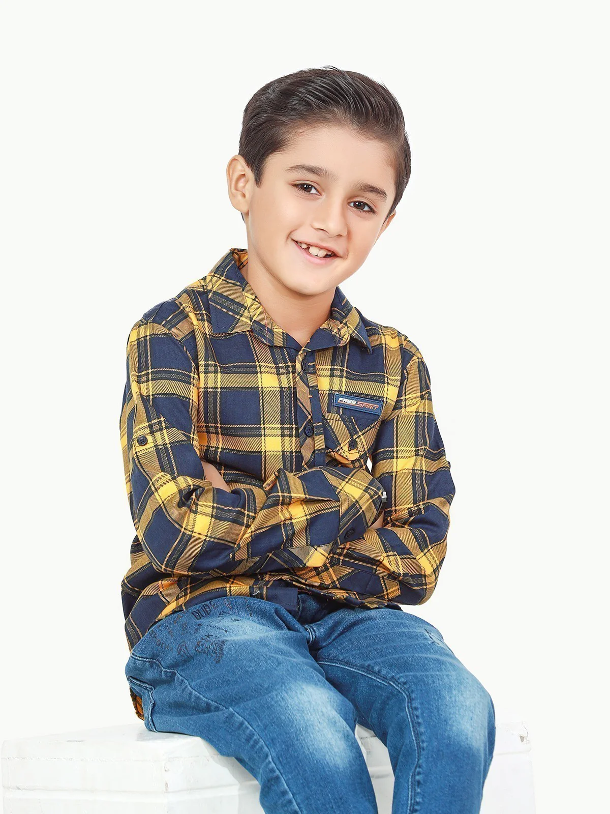 Boy's Blue & Yellow Shirt - EBTS22-27423 - Image 4