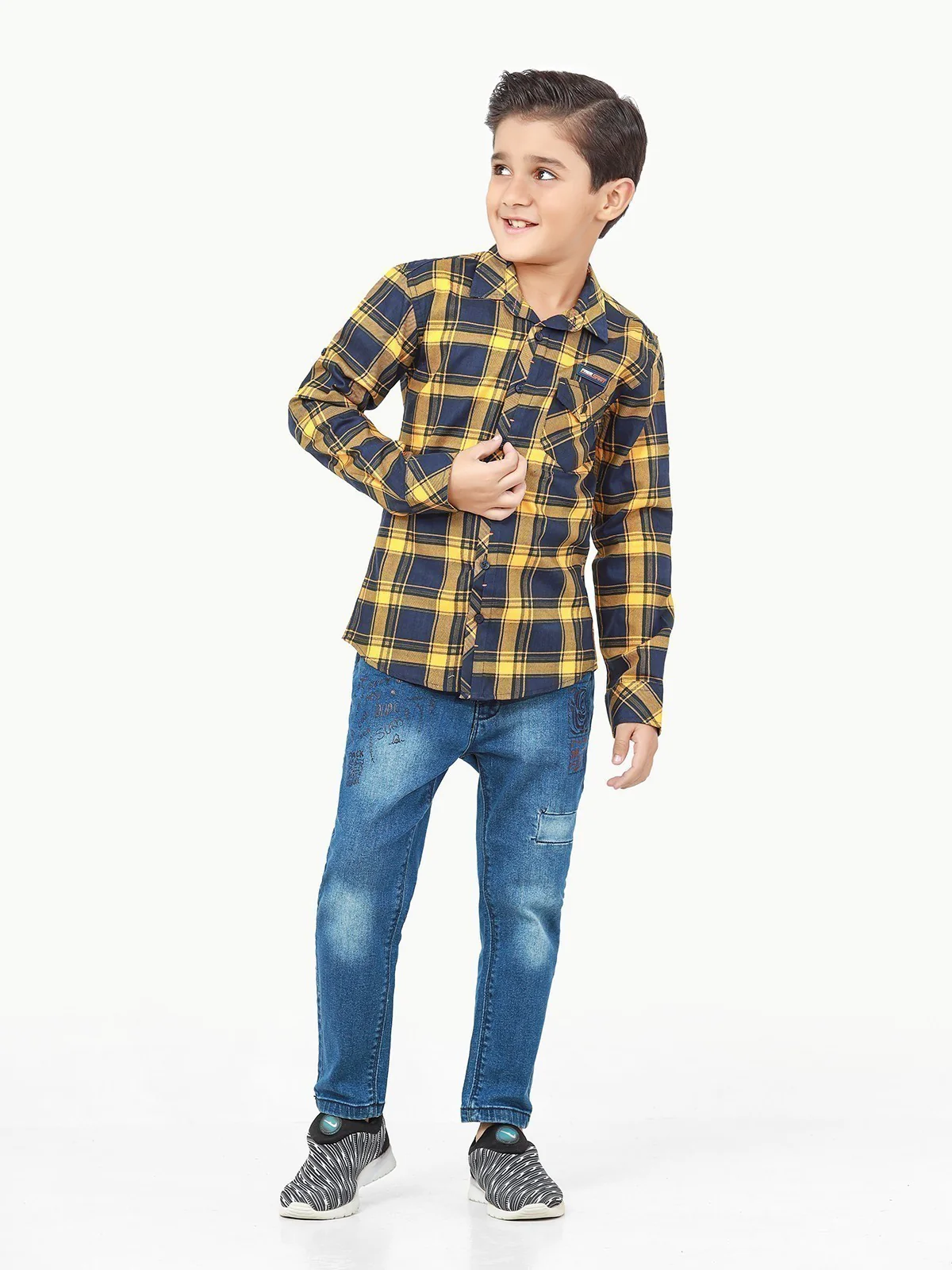 Boy's Blue & Yellow Shirt - EBTS22-27423 - Image 5