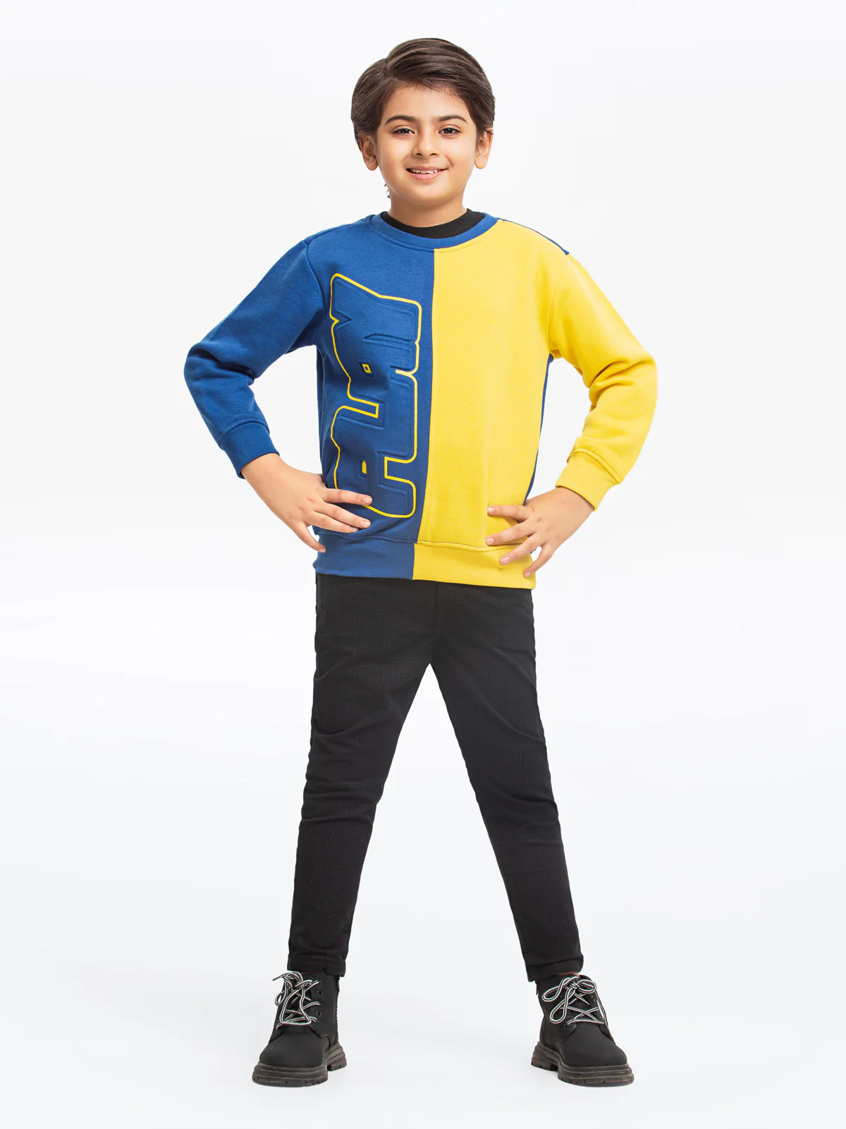 Boy's Blue & Yellow Sweatshirt - EBTSS23-012 - Image 2