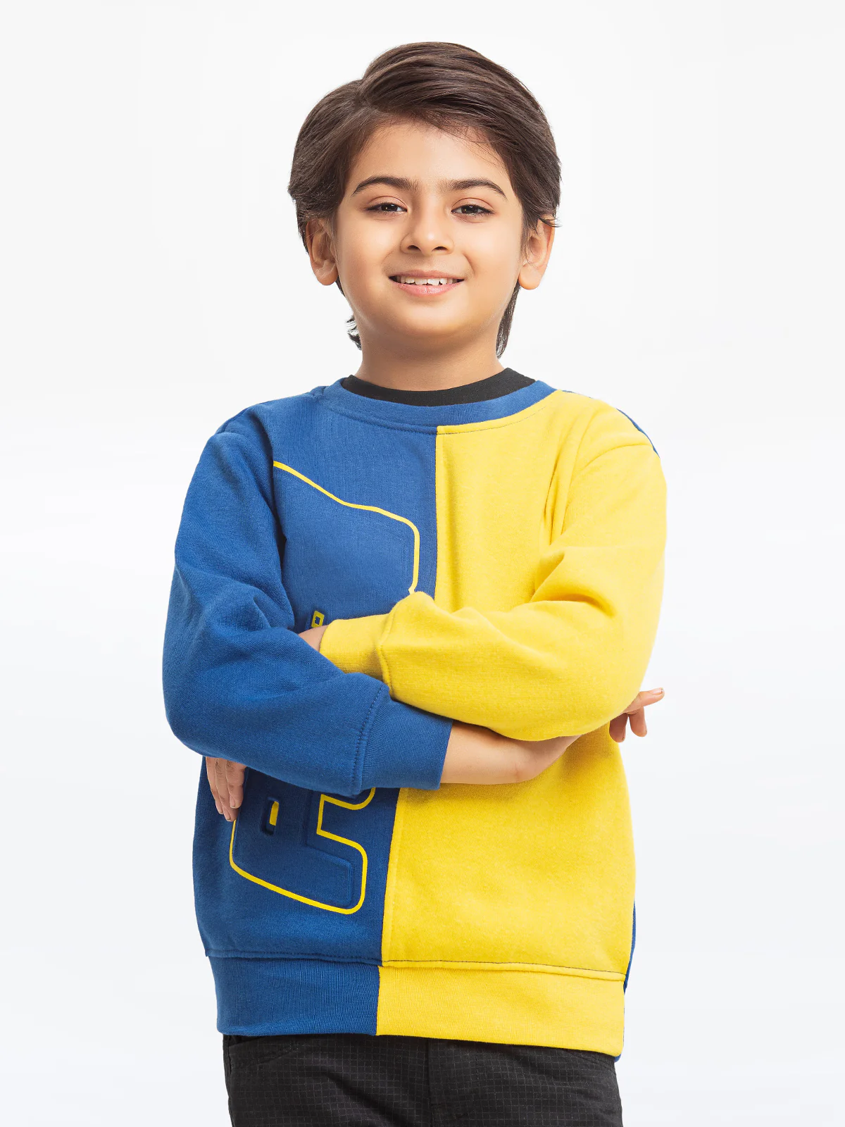 Boy's Blue & Yellow Sweatshirt - EBTSS23-012 - Image 3
