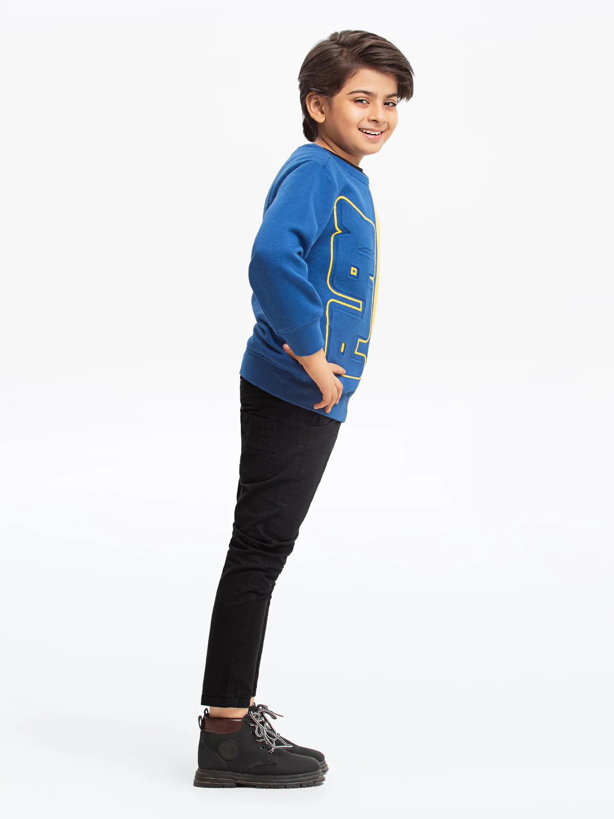 Boy's Blue & Yellow Sweatshirt - EBTSS23-012 - Image 4