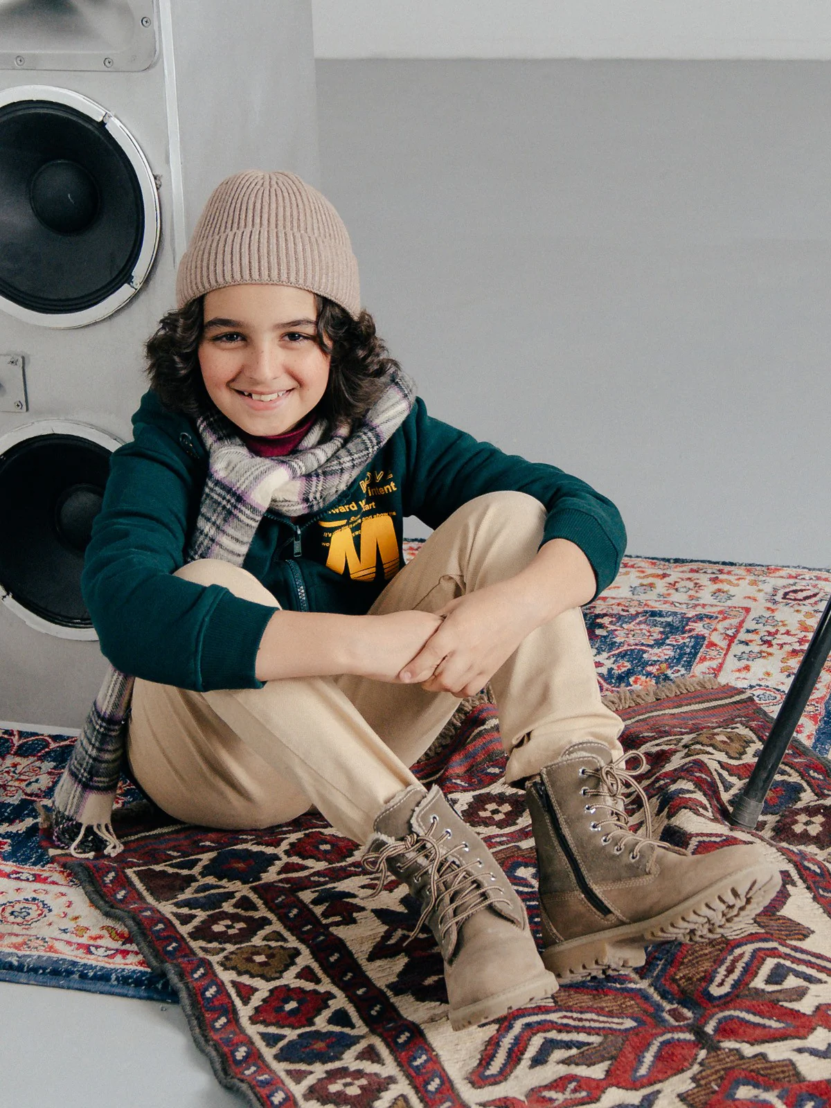 Boy's Bottle Green Hoodie - EBTH23-008 - Image 3