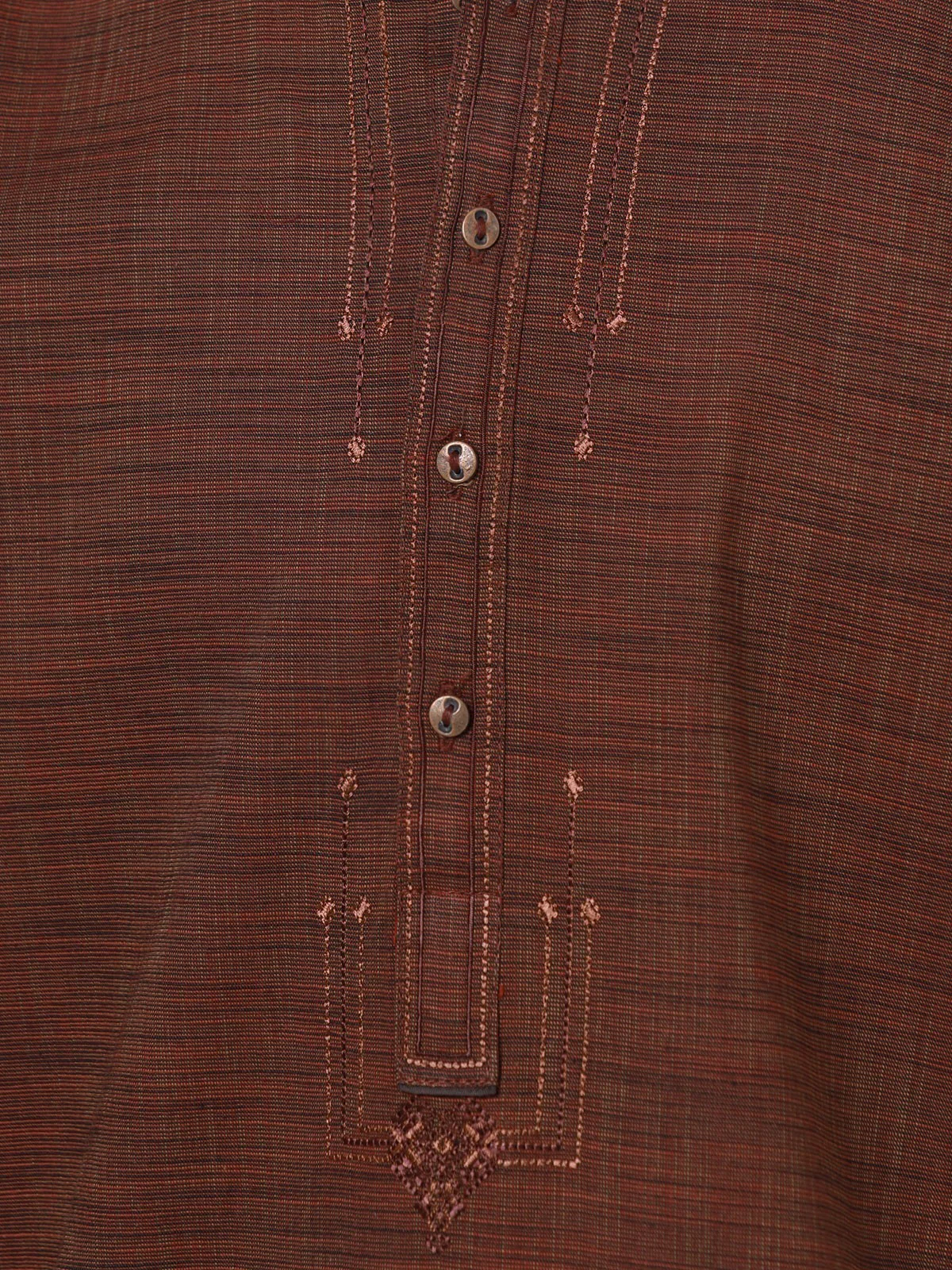 Boy's Brown Kurta - EBTK22S-3848 - Image 4