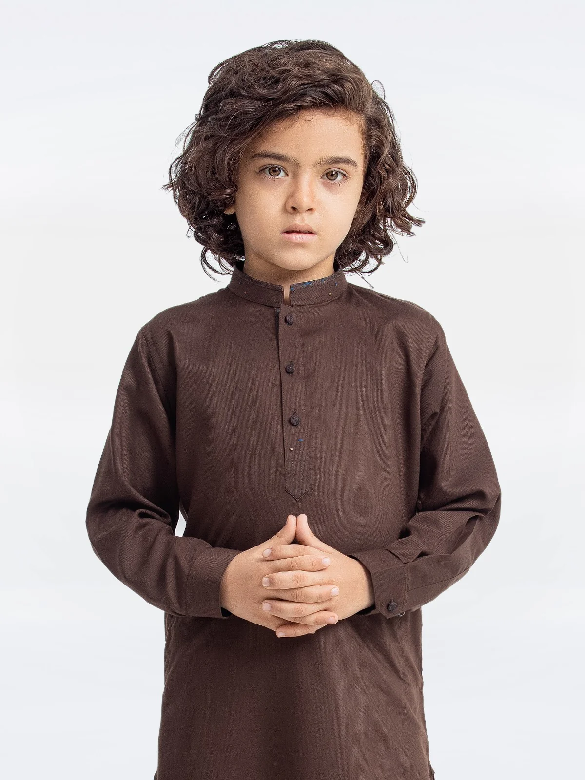 Boy's Brown Kurta Shalwar - EBTKS23-3903 - Image 2
