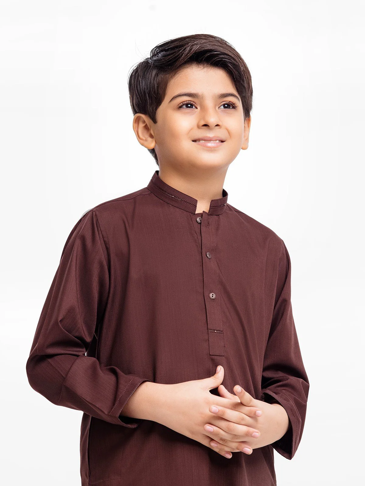 Boy's Brown Kurta Shalwar - EBTKS23-3907 - Image 2