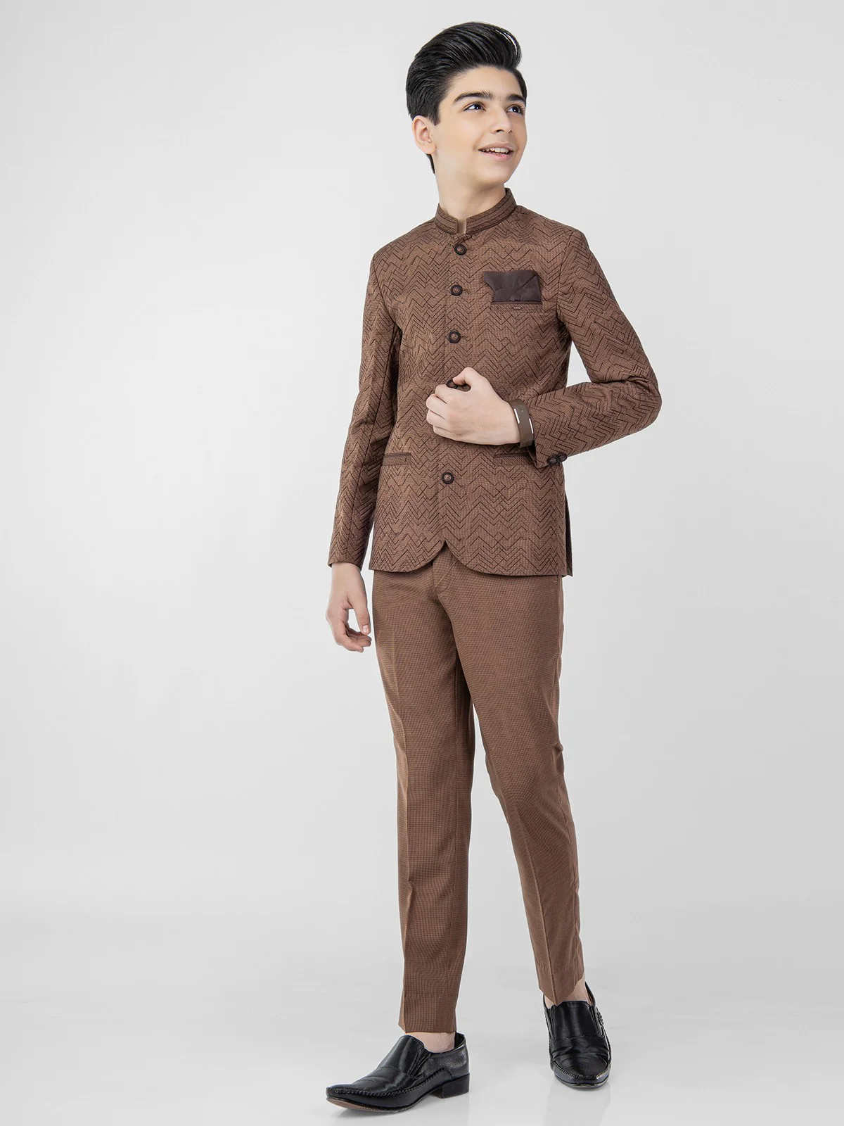 Boy's Brown Prince Suit - EBTPCS21-016 - Image 2