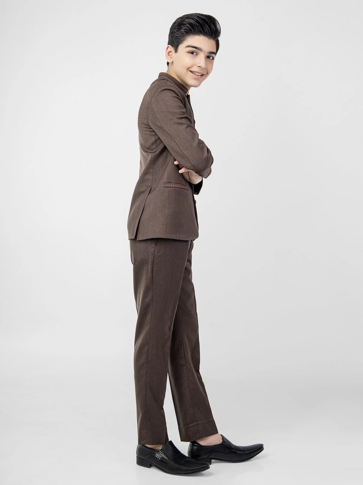 Boy's Brown Prince Suit - EBTPCS21-021 - Image 3
