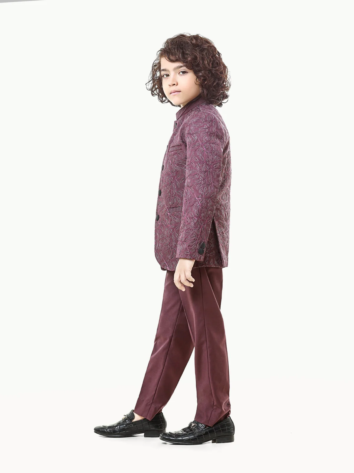 Boy's Burgundy Prince Suit - EBTPCS22-008 - Image 3