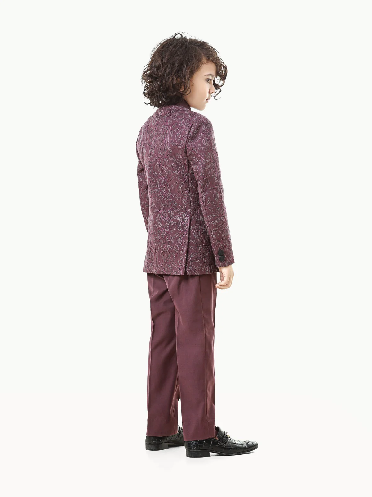 Boy's Burgundy Prince Suit - EBTPCS22-008 - Image 6