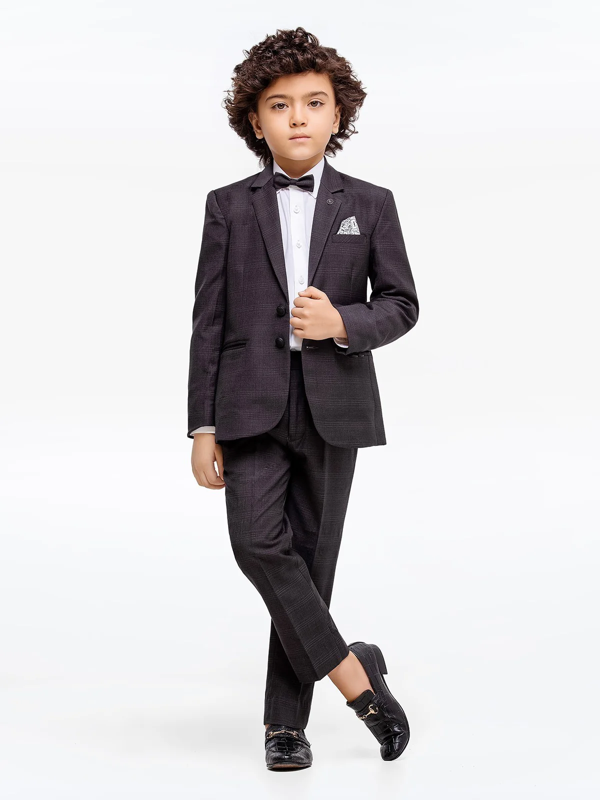 Boy's Charcoal Coat Pant - EBTCPC22-4469 - Image 3
