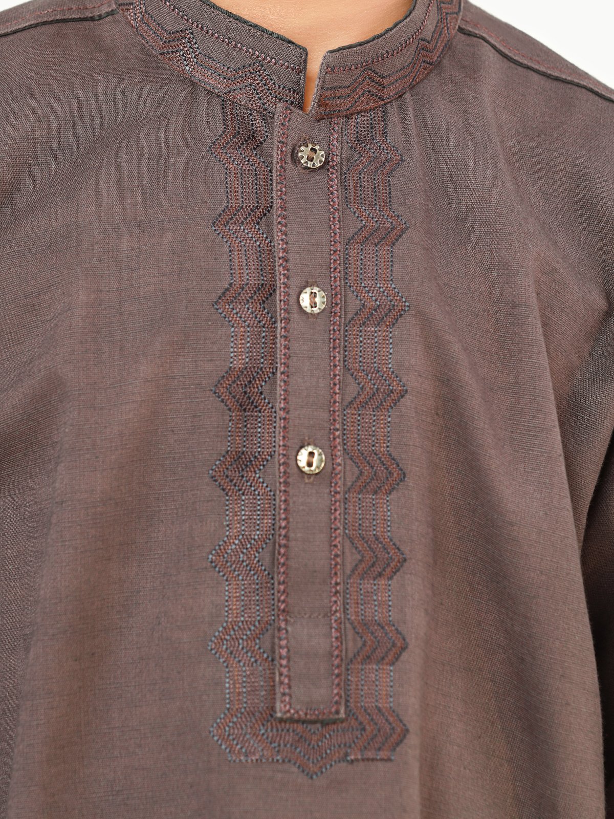 Boy's Charcoal Kurta - EBTK22-3834 - Image 5