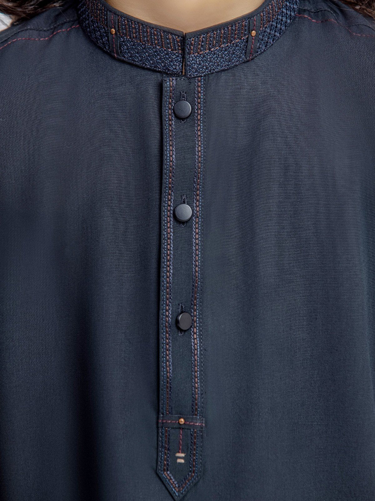 Boy's Charcoal Kurta Shalwar - EBTKS23-3901 - Image 5