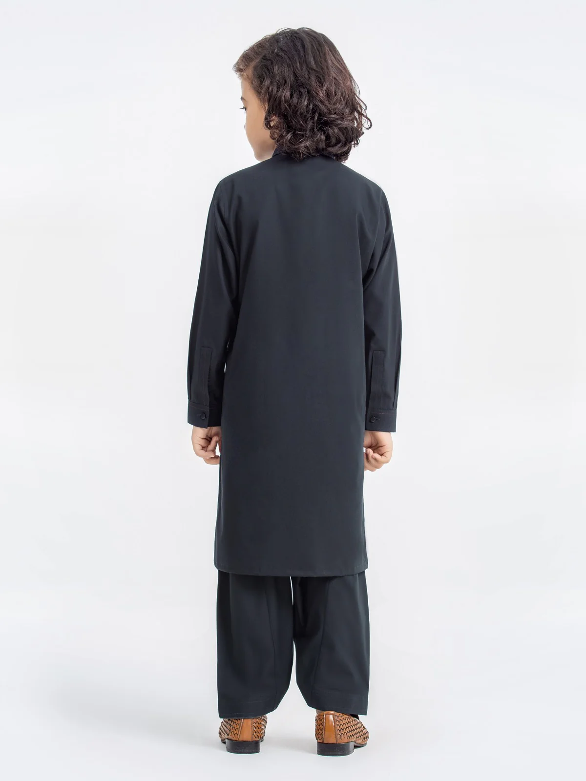 Boy's Charcoal Kurta Shalwar - EBTKS23-3901 - Image 6