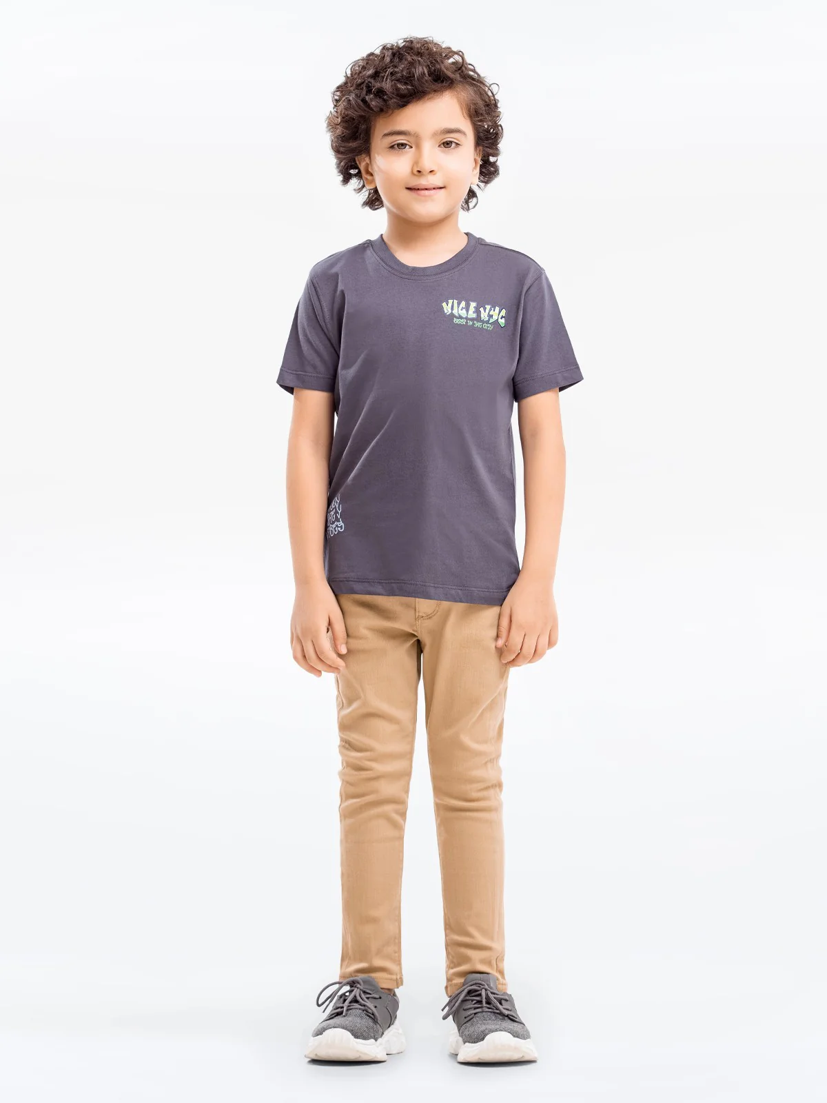 Boy's Charcoal T-Shirt - EBTTS23-009