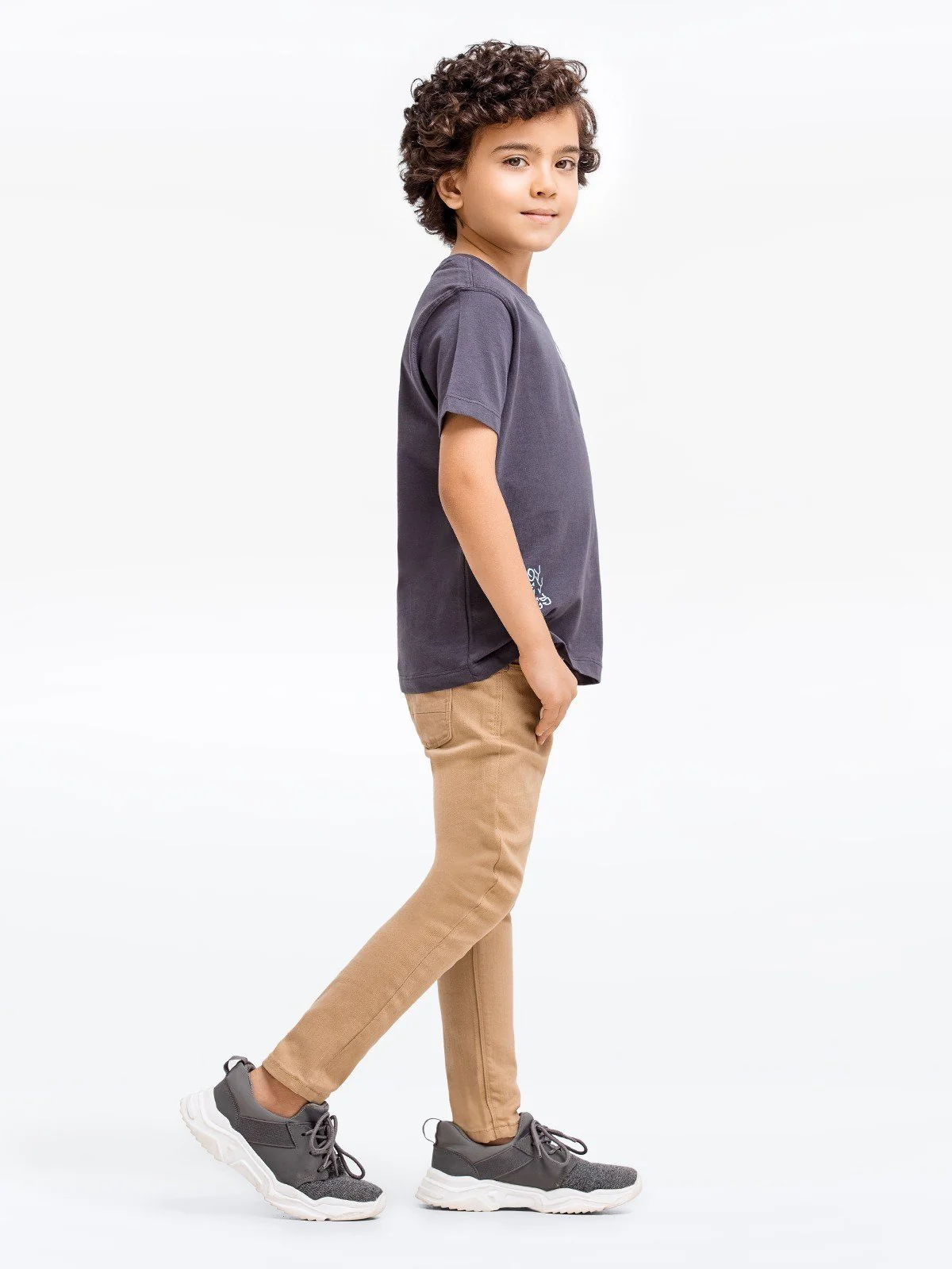 Boy's Charcoal T-Shirt - EBTTS23-009 - Image 3