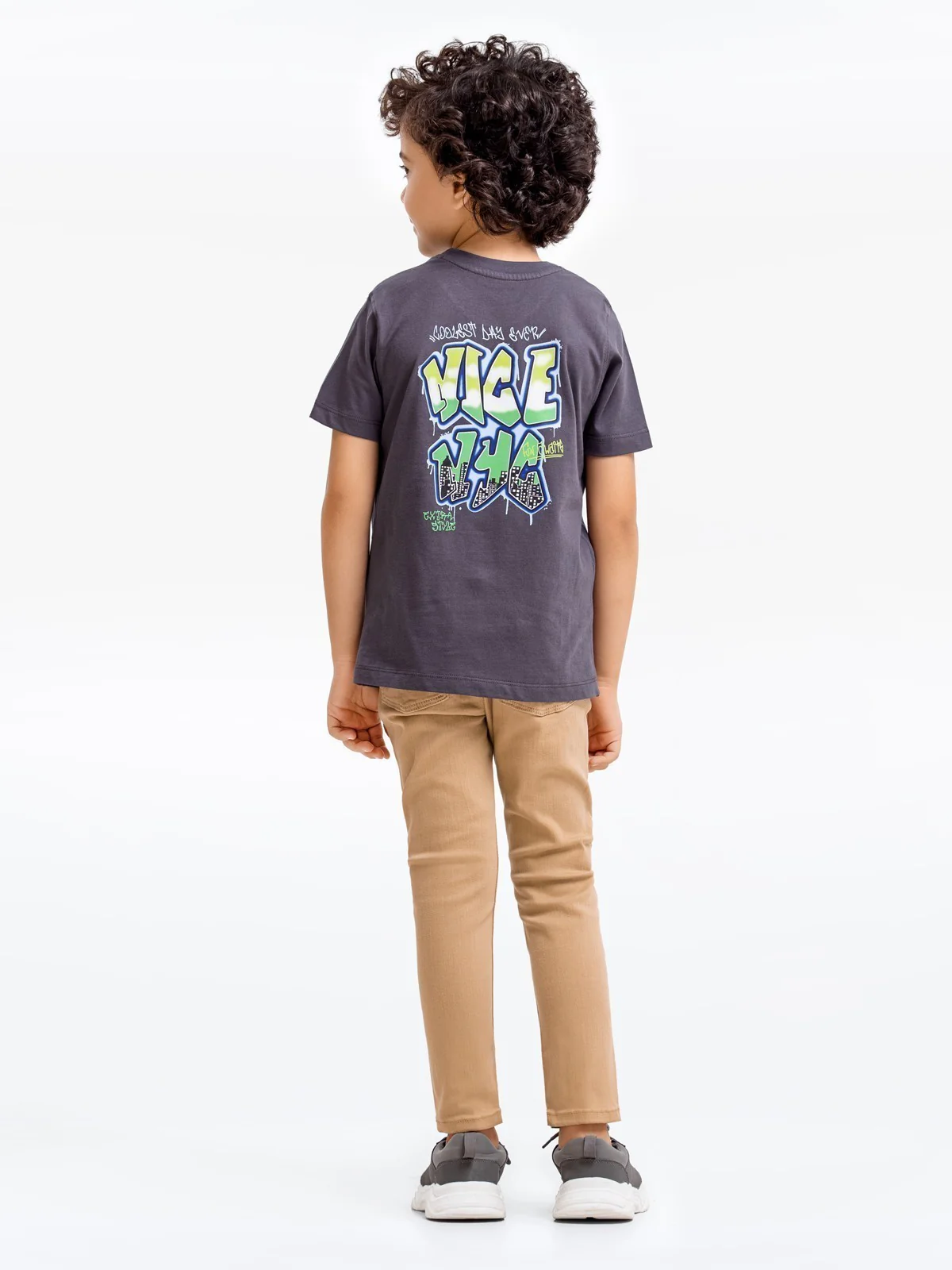 Boy's Charcoal T-Shirt - EBTTS23-009 - Image 6
