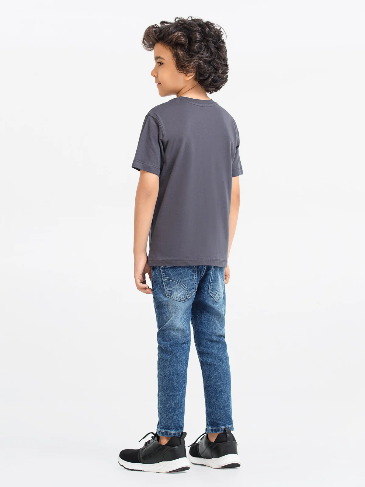 Boy's Charcoal T-Shirt - EBTTS23-011 - Image 5