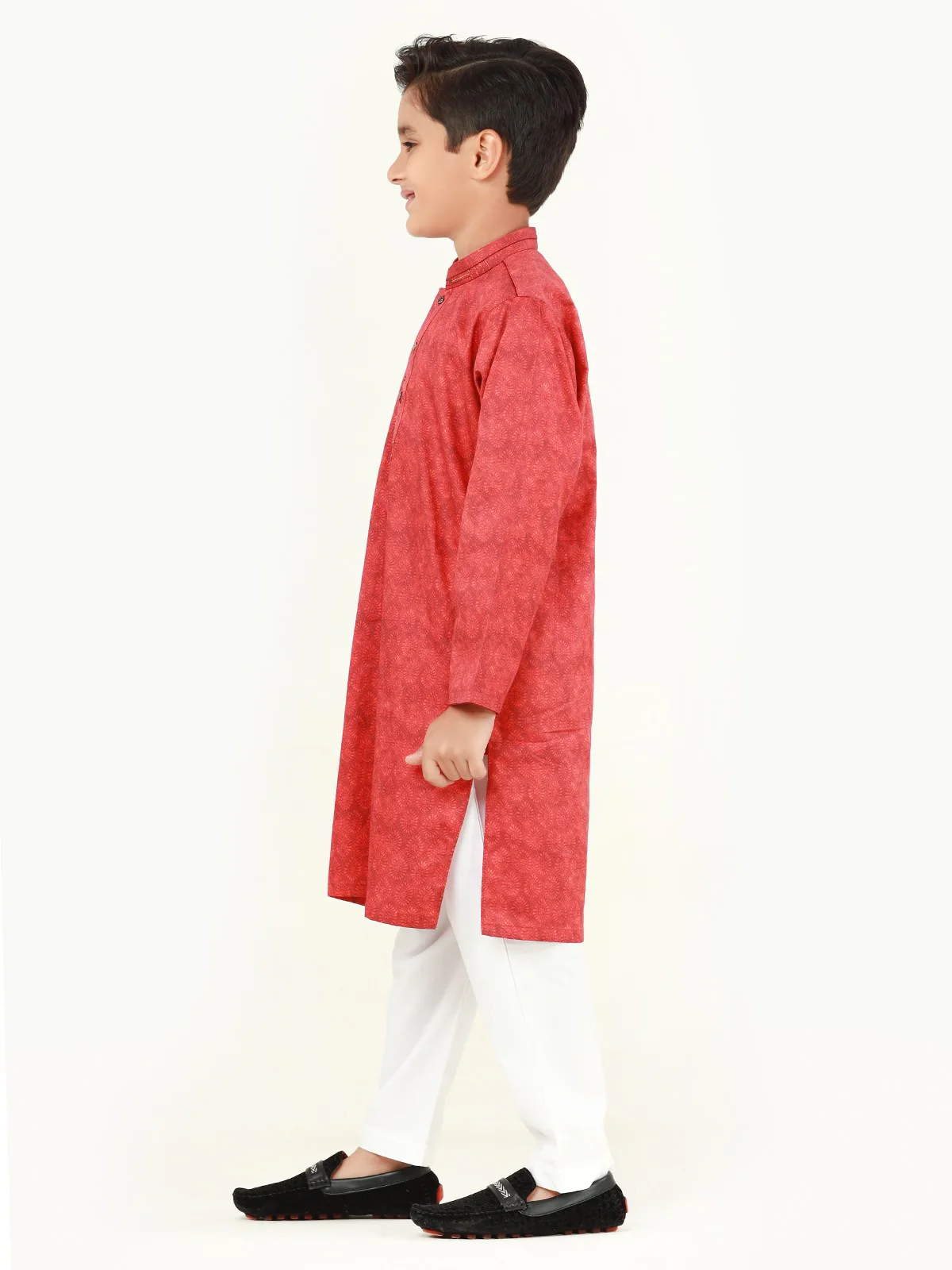 Boy's Coral Kurta - EBTK22-3842 - Image 3