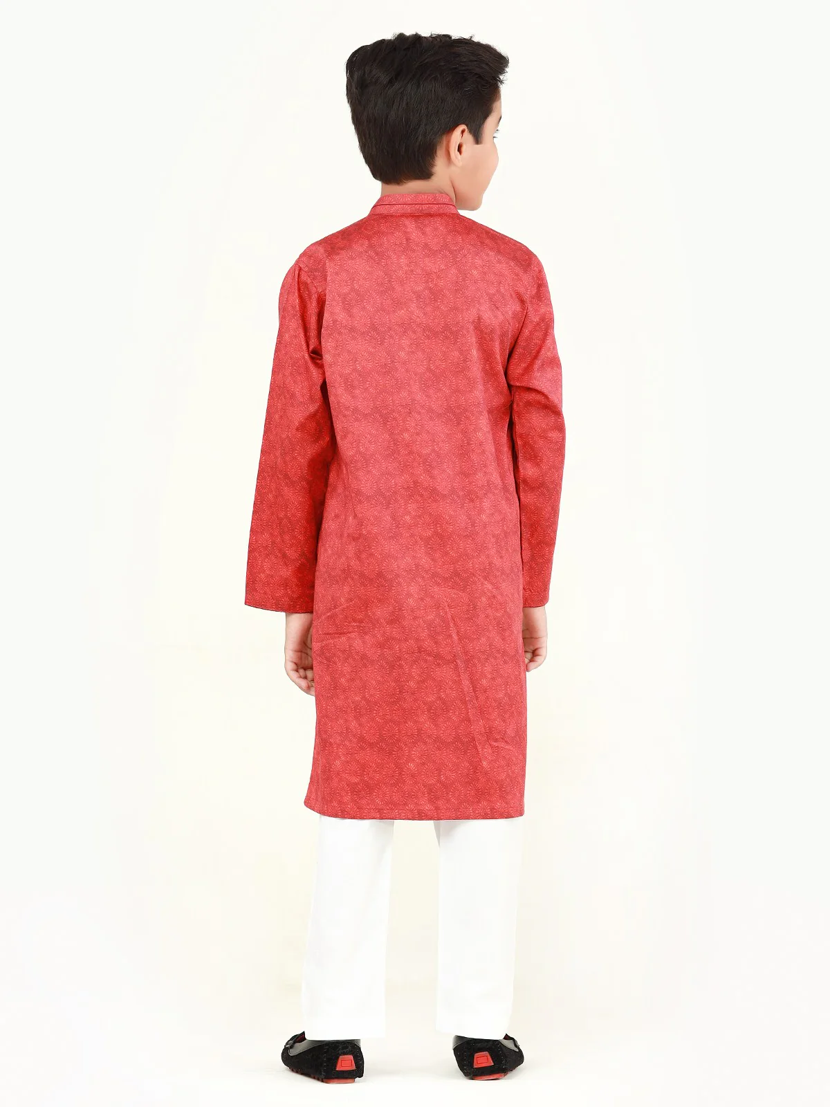 Boy's Coral Kurta - EBTK22-3842 - Image 6