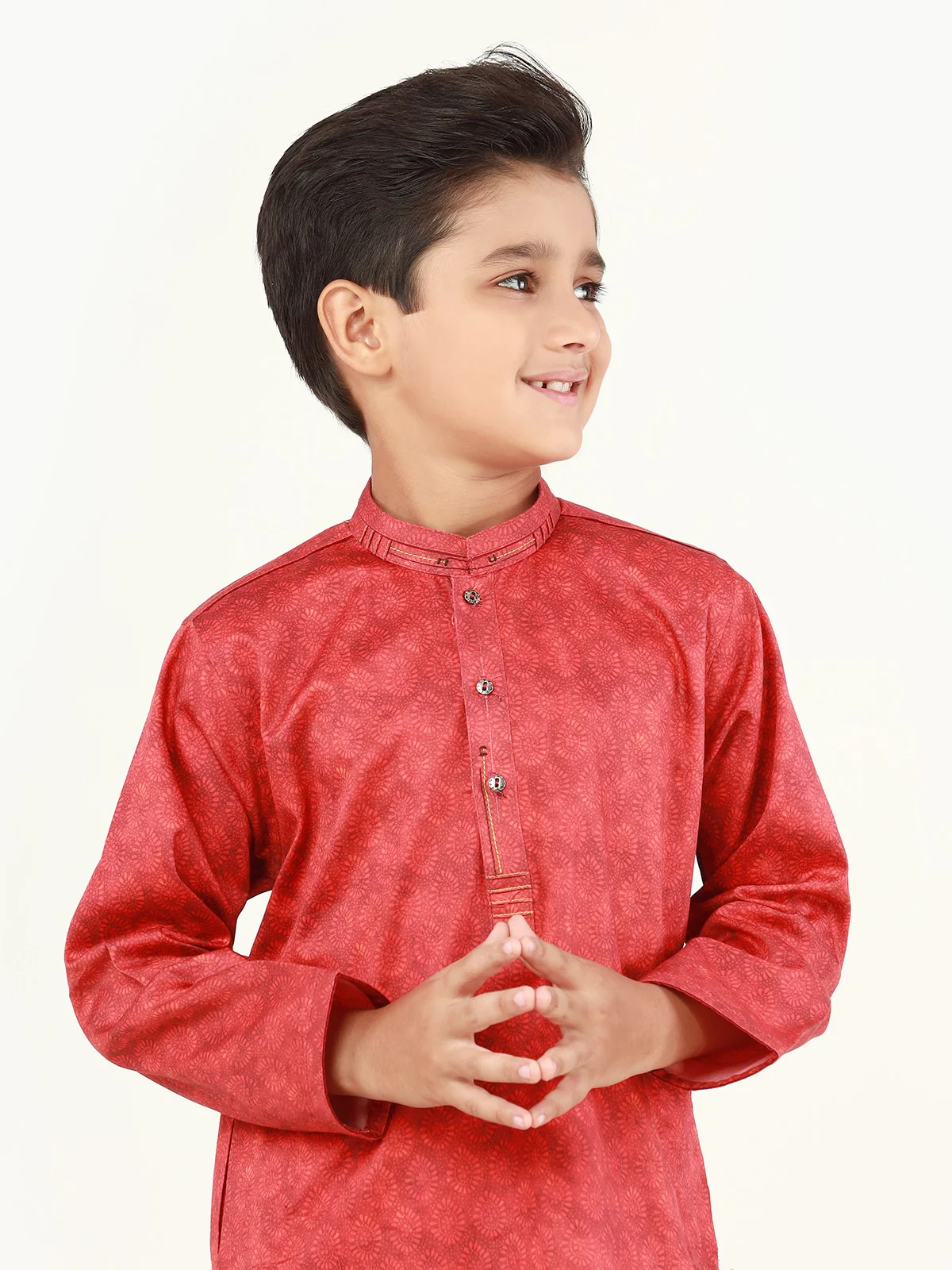 Boy's Coral Kurta - EBTK22-3842 - Image 7