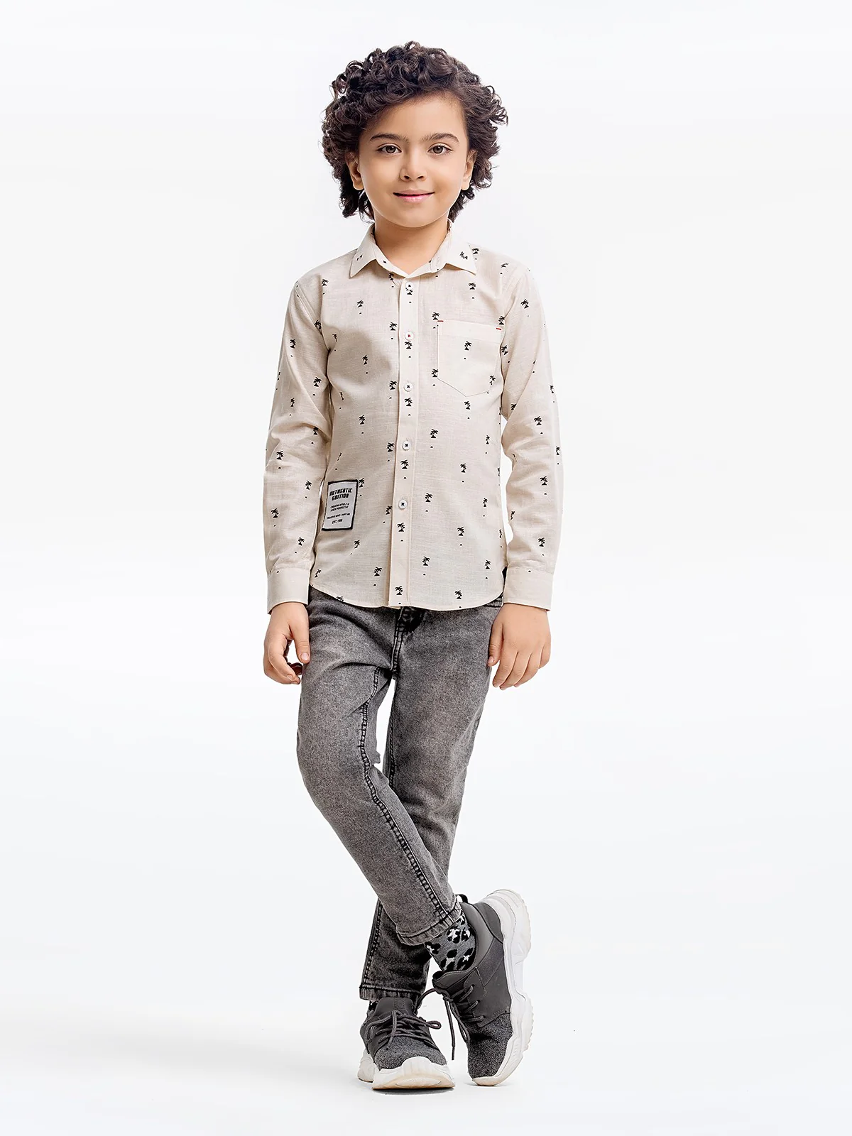Boy's Cream Shirt - EBTS23-27511 - Image 2