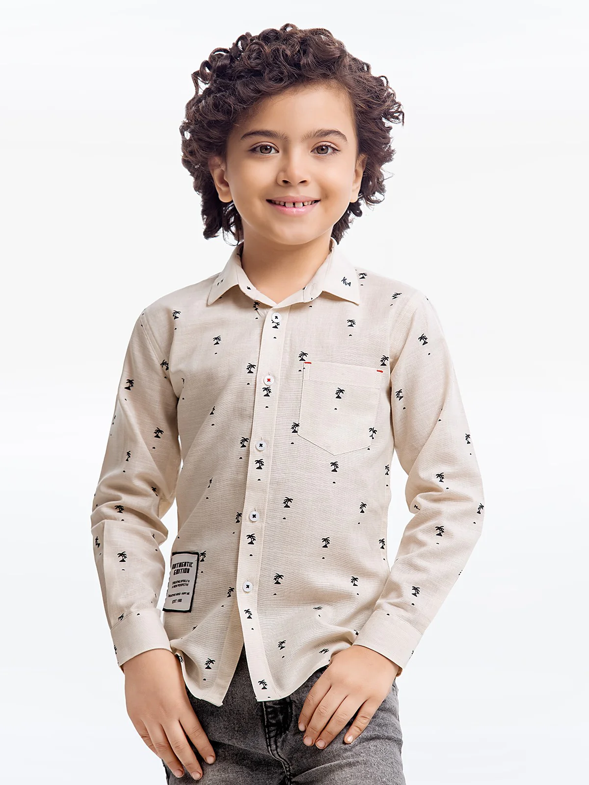 Boy's Cream Shirt - EBTS23-27511 - Image 3