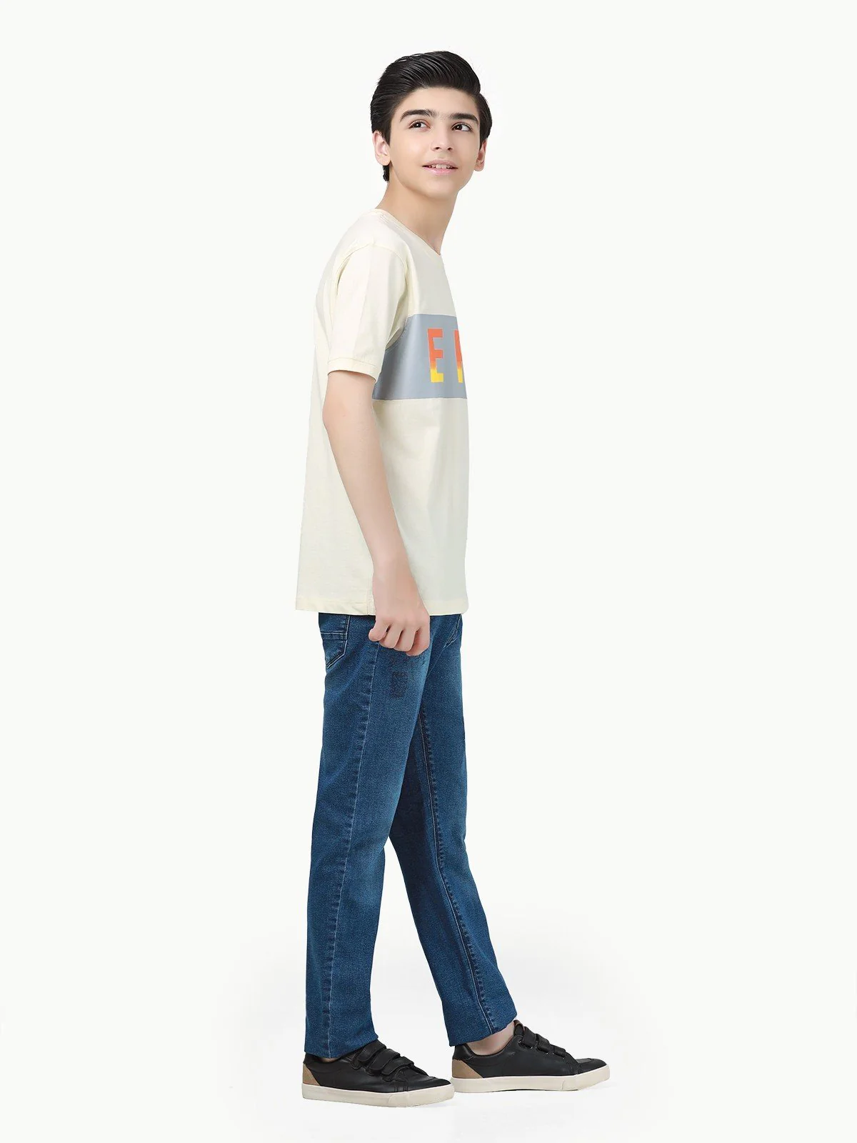 Boy's Cream T-Shirt - EBTTS23-022 - Image 3