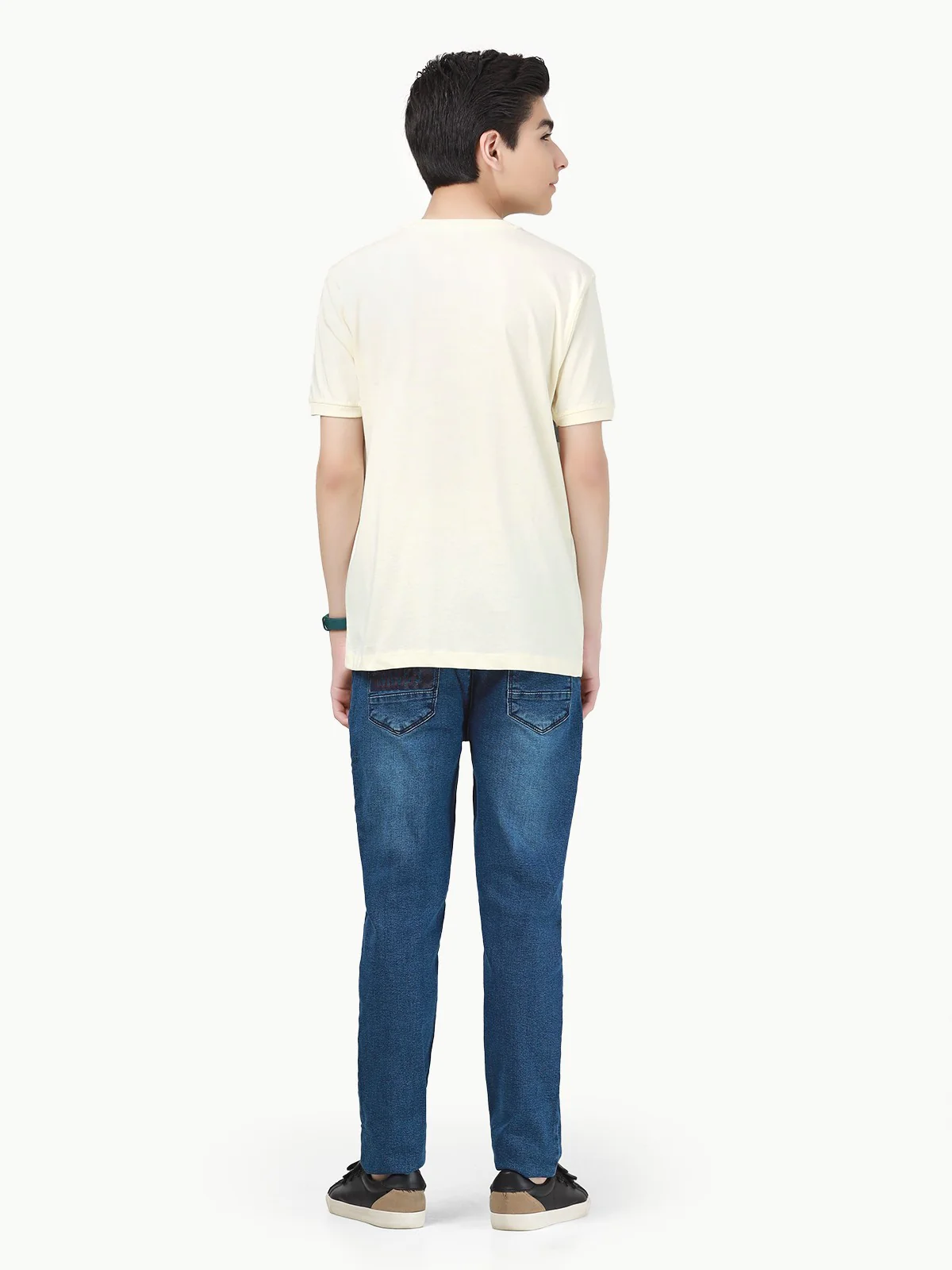 Boy's Cream T-Shirt - EBTTS23-022 - Image 6
