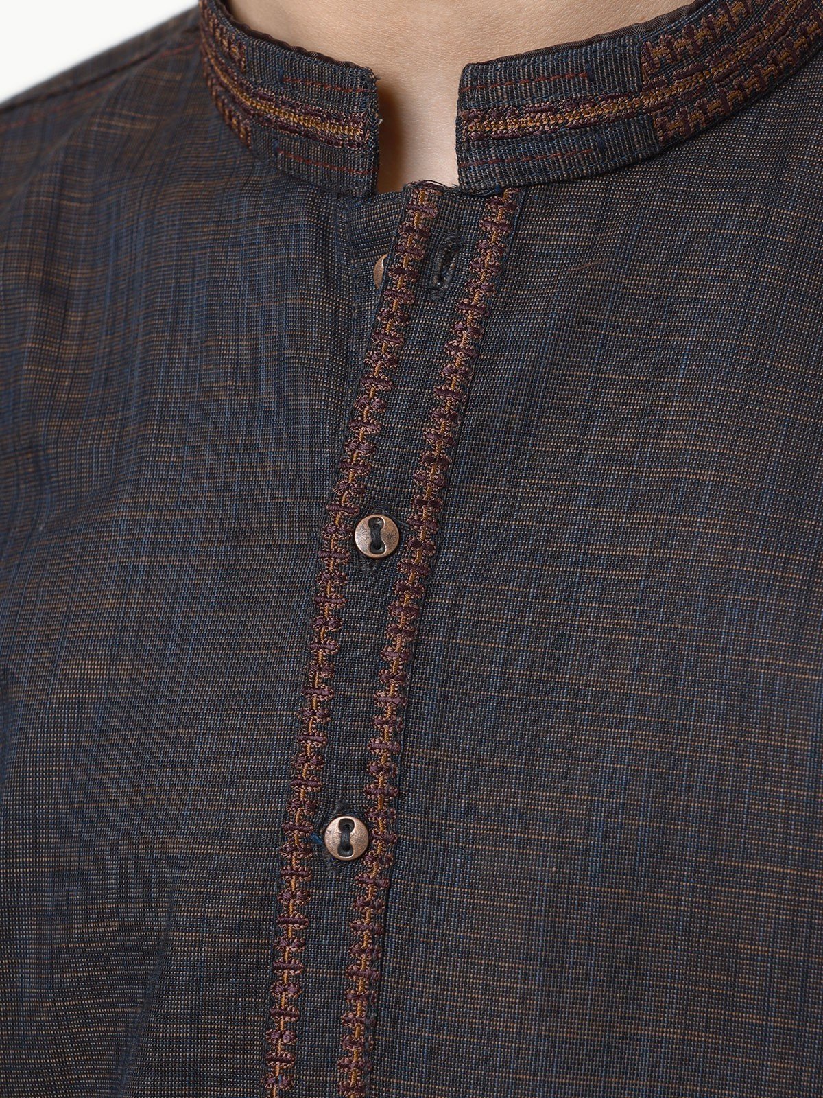 Boy's Dark Brown Kurta - EBTK23-3847 - Image 4