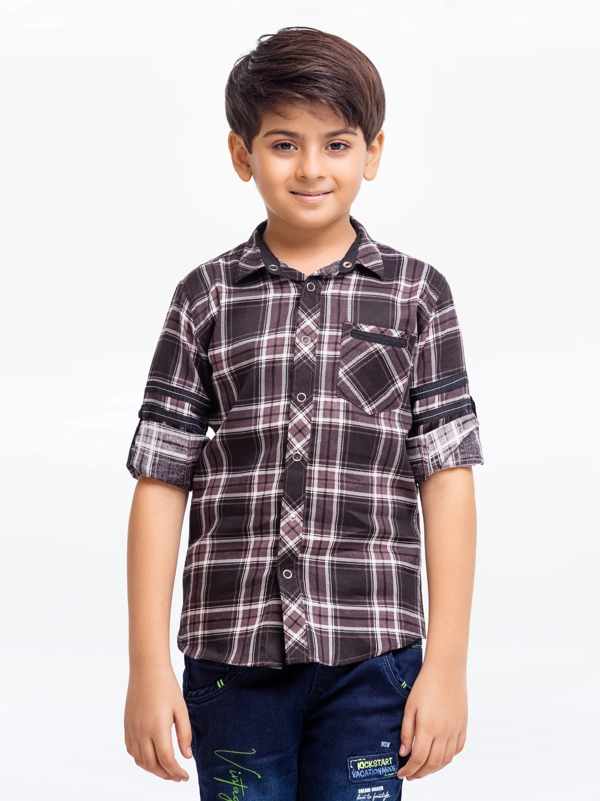 Boy's Dark Brown Shirt - EBTS23-27466 - Image 2