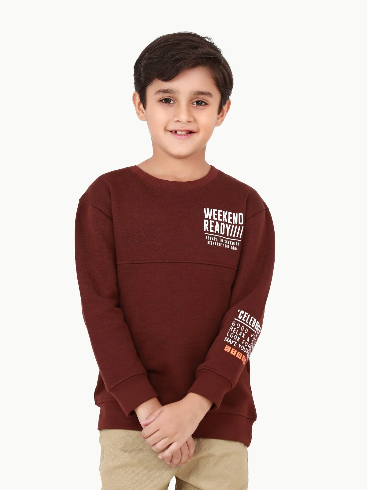 Boy's Dark Brown Sweatshirt - EBTSS22-001