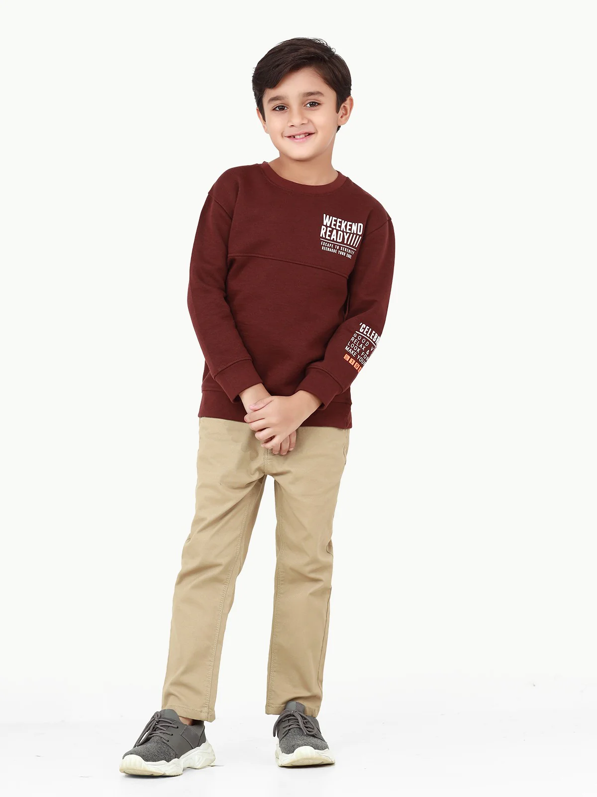 Boy's Dark Brown Sweatshirt - EBTSS22-001 - Image 2