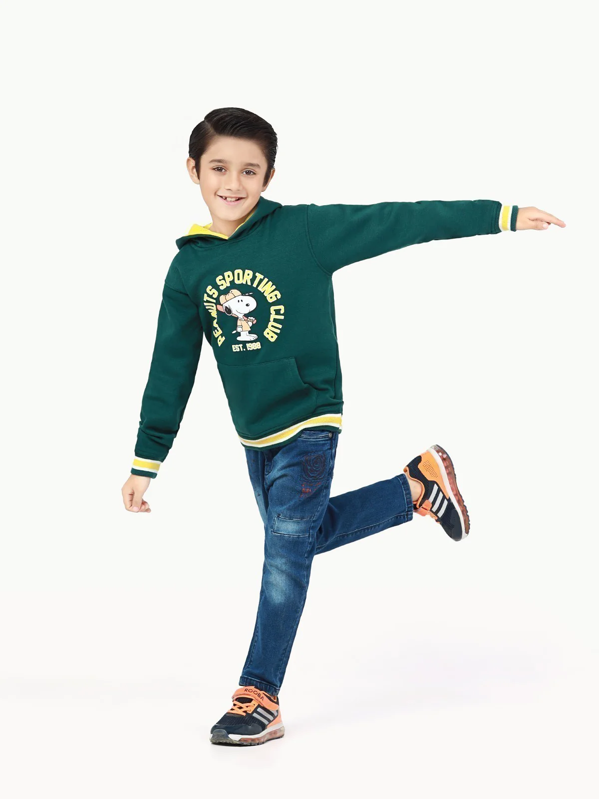 Boy's Dark Green Hoodie - EBTH22-021 - Image 4