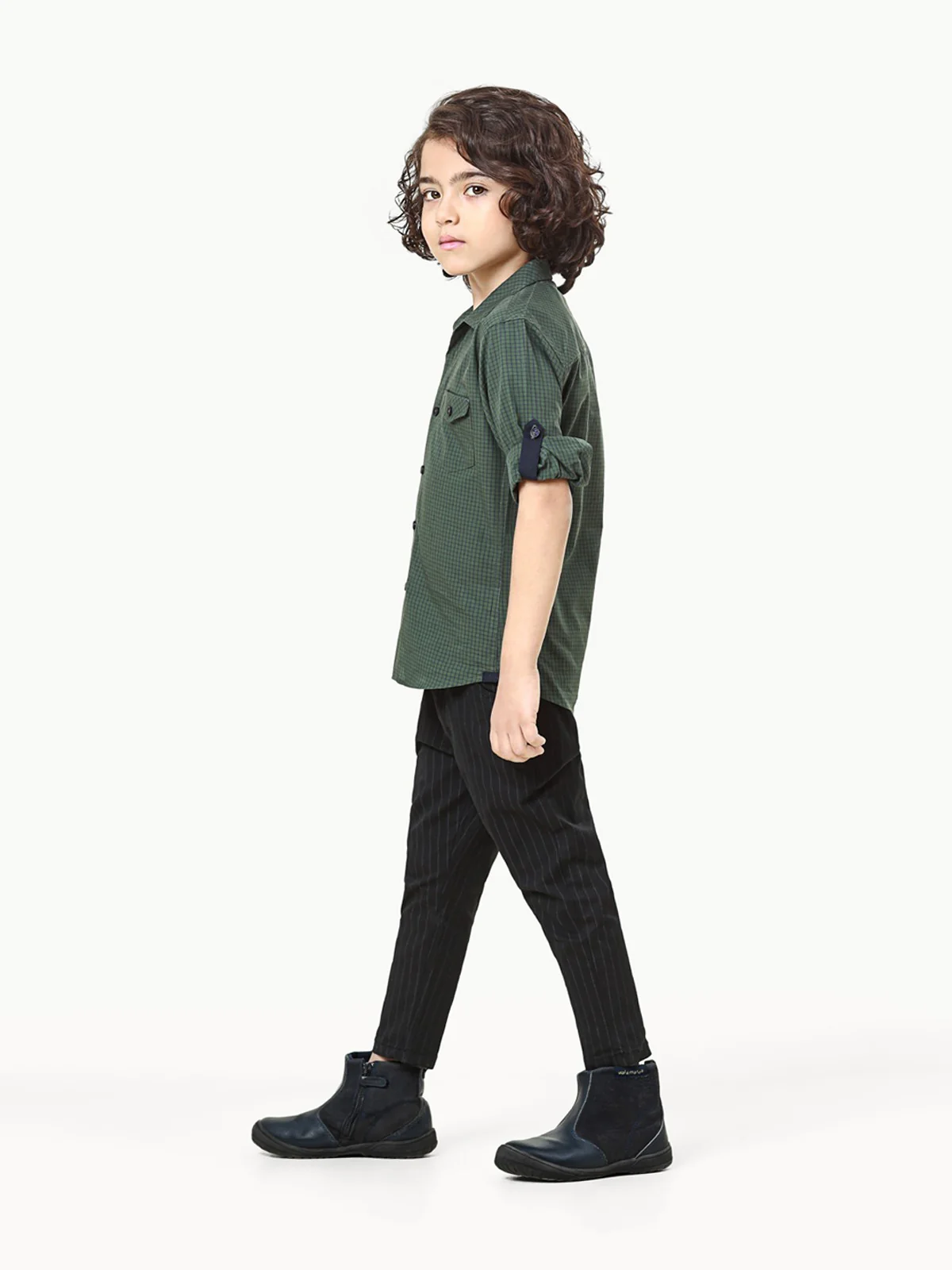 Boy's Dark Green Shirt - EBTS22-27442 - Image 3