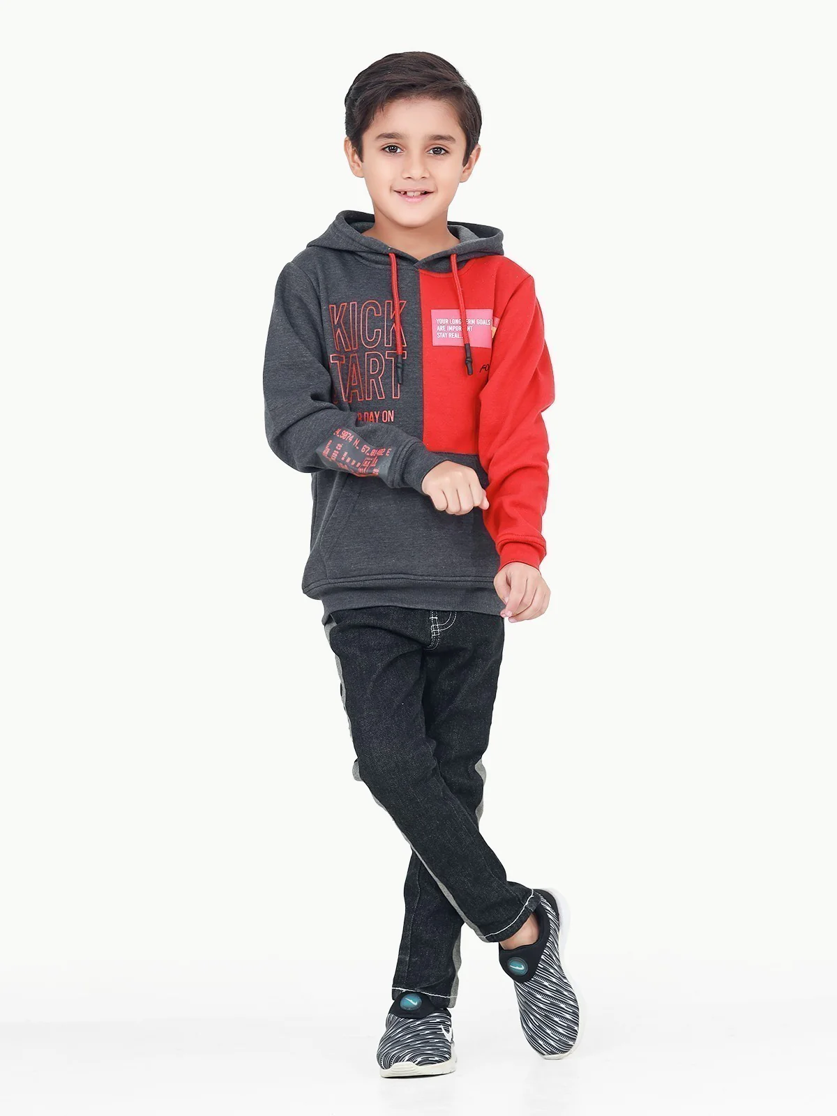 Boy's Dark Grey Hoodie - EBTH22-011 - Image 2
