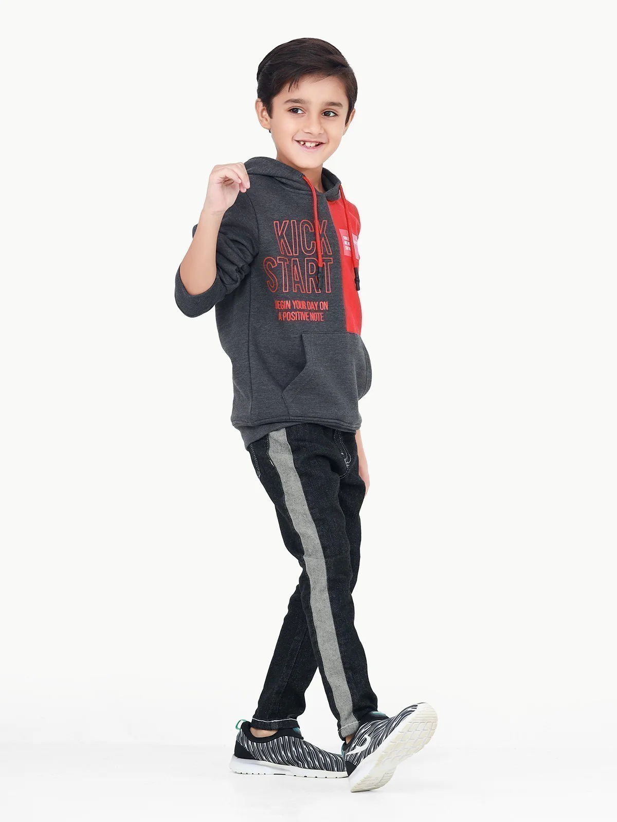 Boy's Dark Grey Hoodie - EBTH22-011 - Image 4