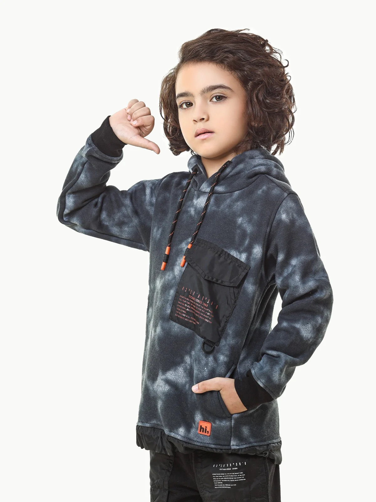 Boy's Dark Grey Hoodie - EBTH22-023 - Image 2