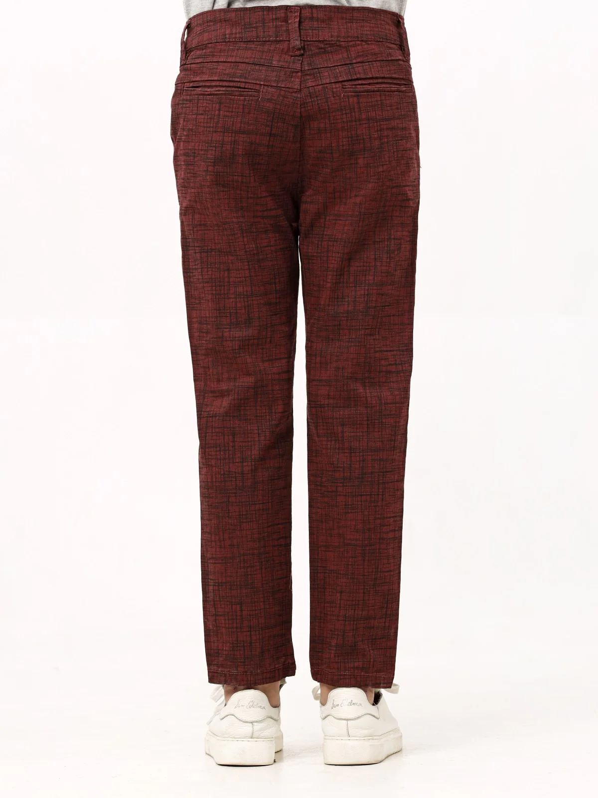 Boy's Dark Maroon Chino Pant - EBBCP23-008 - Image 6