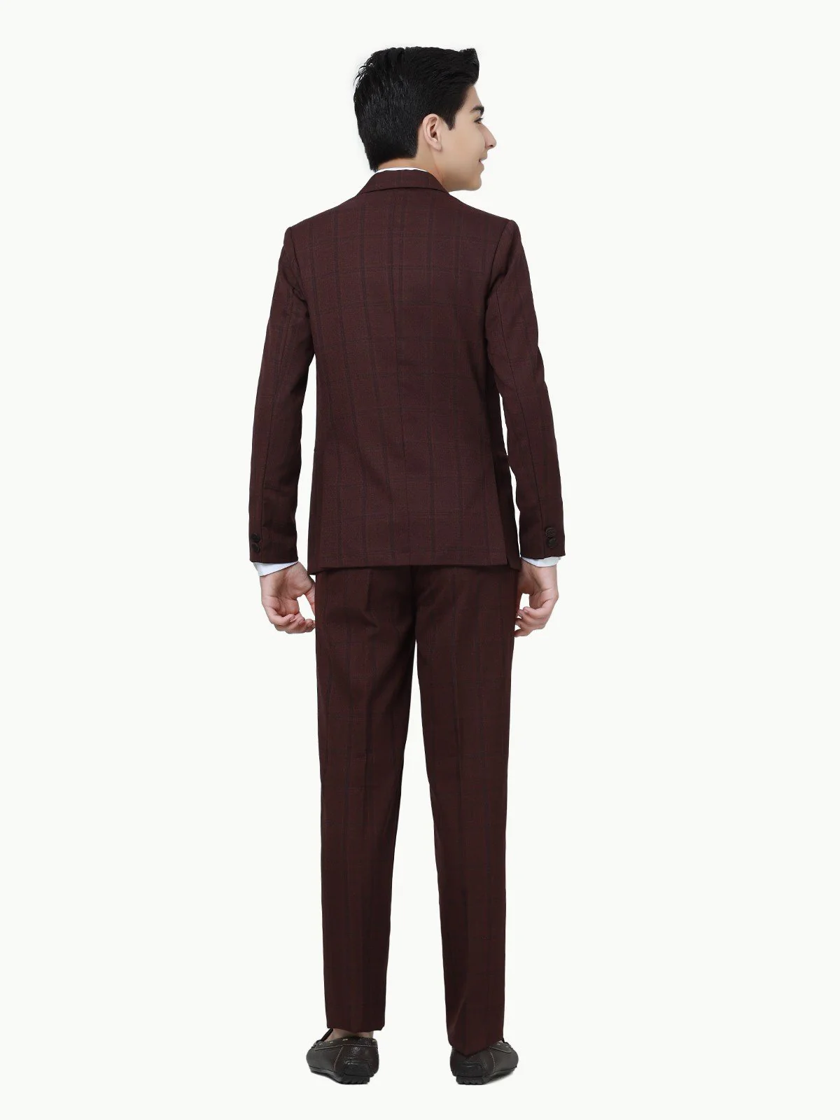 Boy's Dark Maroon Coat Pant - EBTCPC22-4468 - Image 3