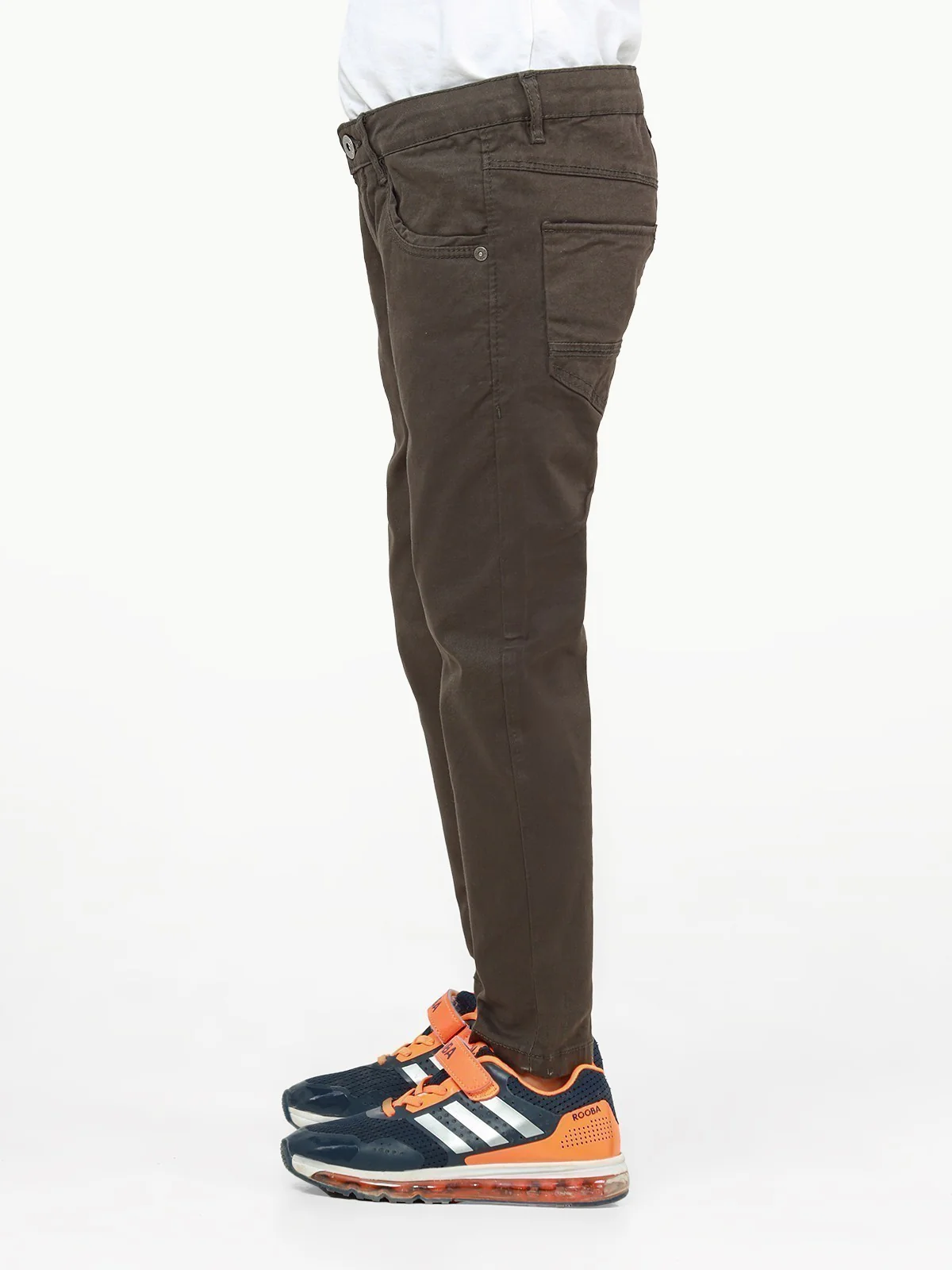 Boy's Dark Moss Chino Pant - EBBCP22-004 - Image 3