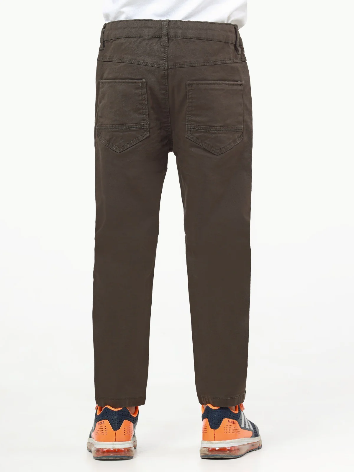 Boy's Dark Moss Chino Pant - EBBCP22-004 - Image 4
