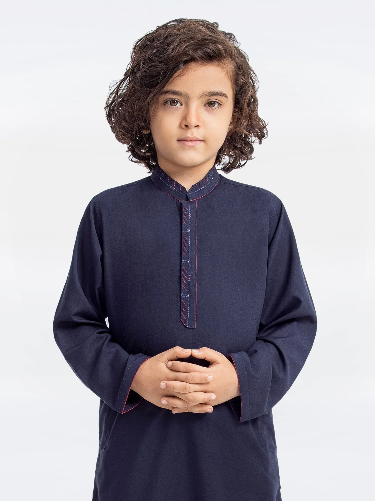 Boy's Dark Navy Kurta Shalwar - EBTKS23-3861 - Image 2