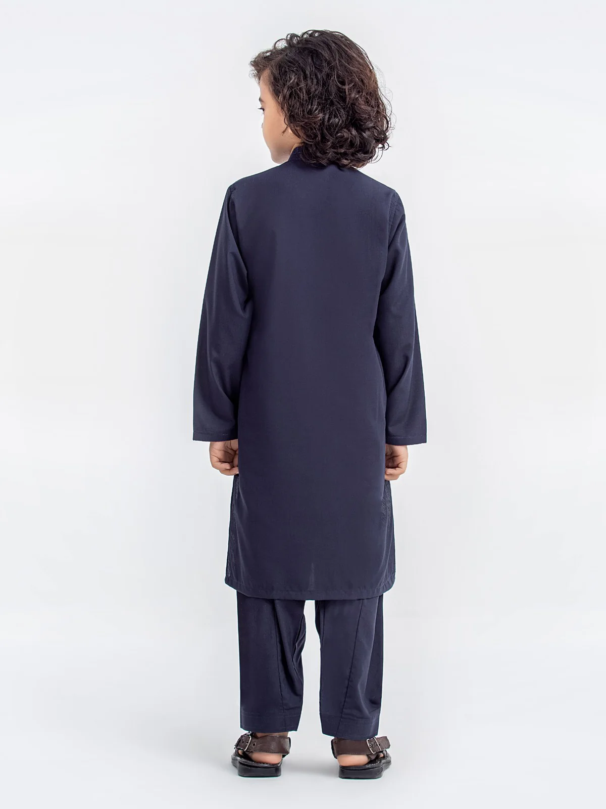 Boy's Dark Navy Kurta Shalwar - EBTKS23-3861 - Image 6