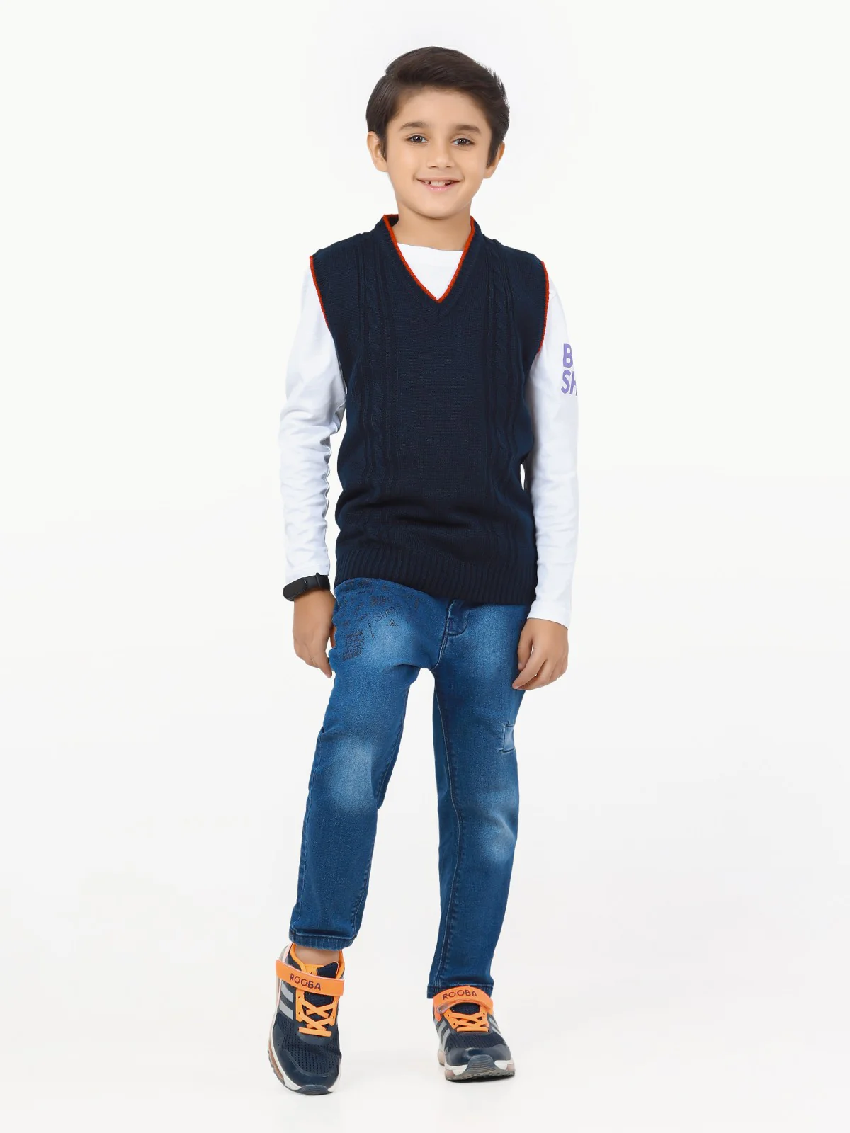 Boy's Dark Navy Sweater - EBTSWT22-016 - Image 2