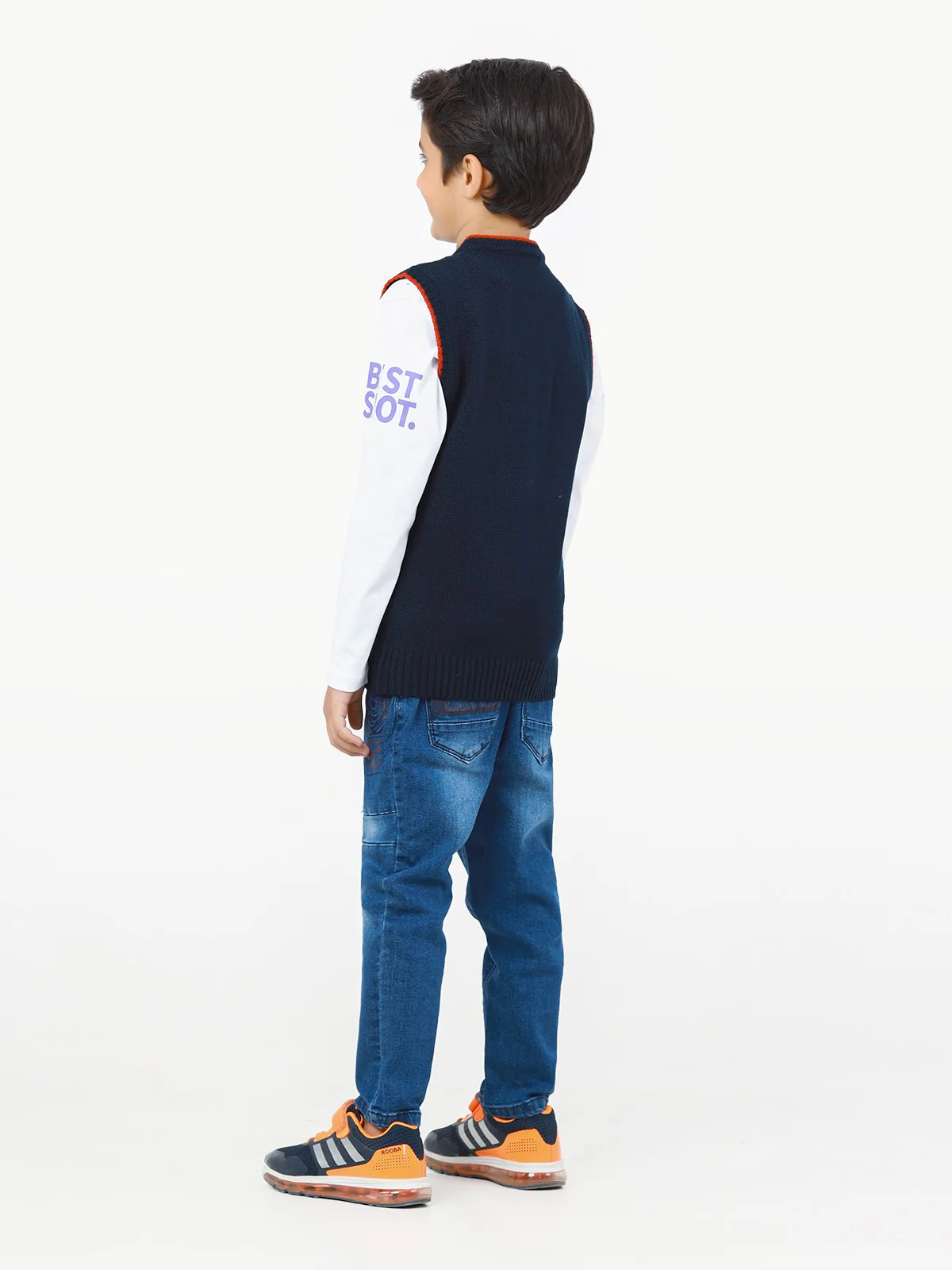 Boy's Dark Navy Sweater - EBTSWT22-016 - Image 5